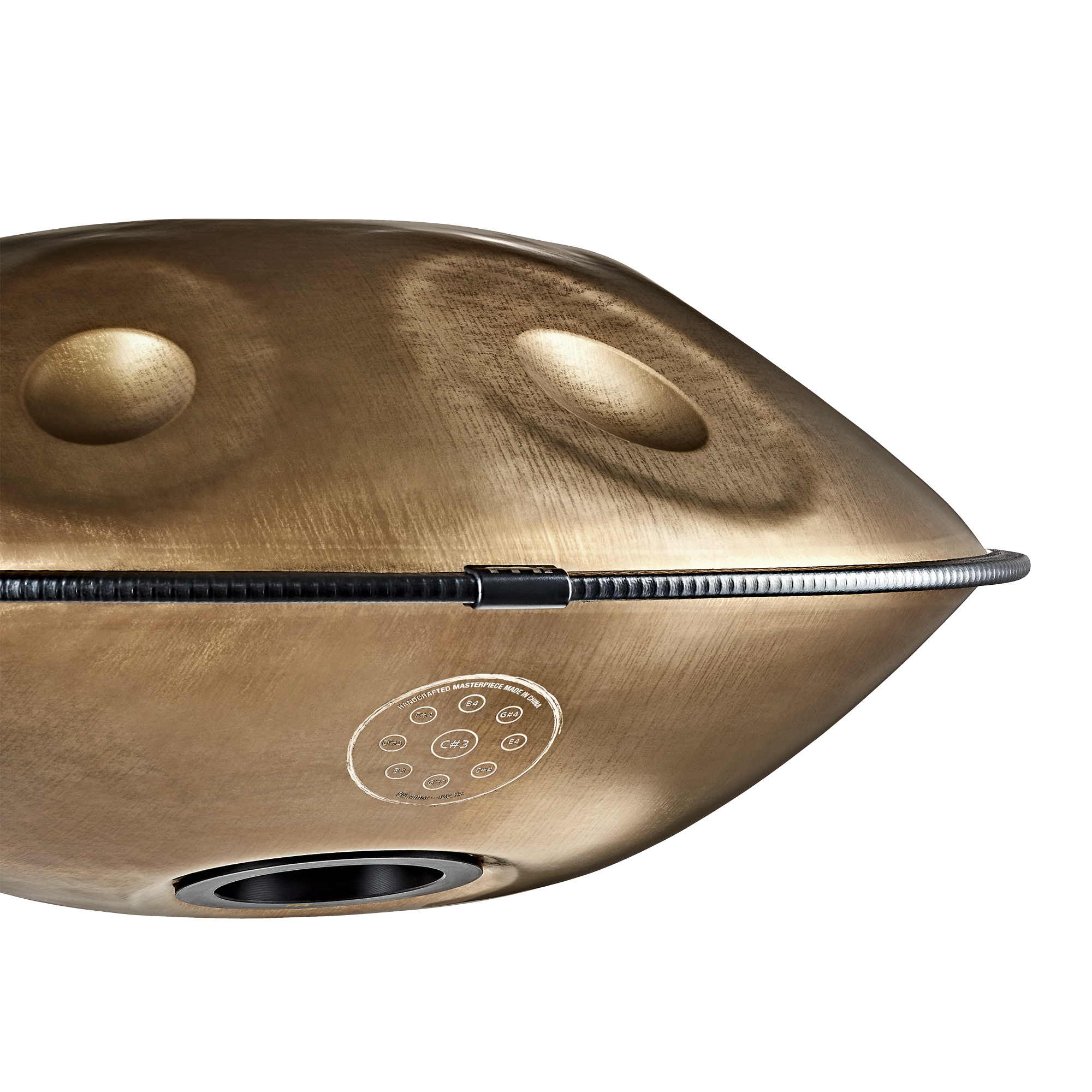 MEINL Sonic Energy Sensory Handpan Stainless Steel C# Moll 9 Töne 432 Hz - Vintage Gold