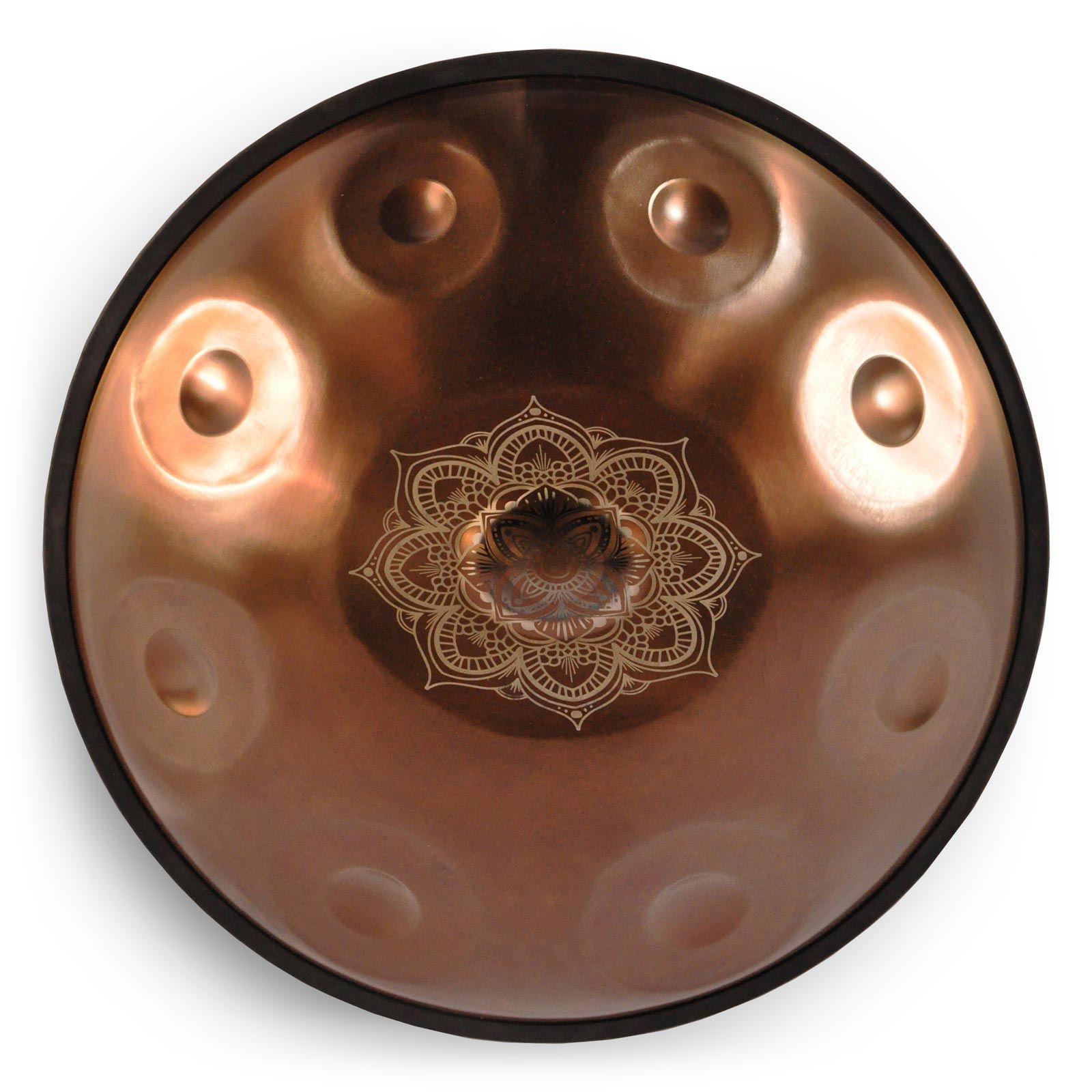 Ugur Handpan D-Kurd (8+1), Bronze - Golden mit Gravur inklusive Tasche