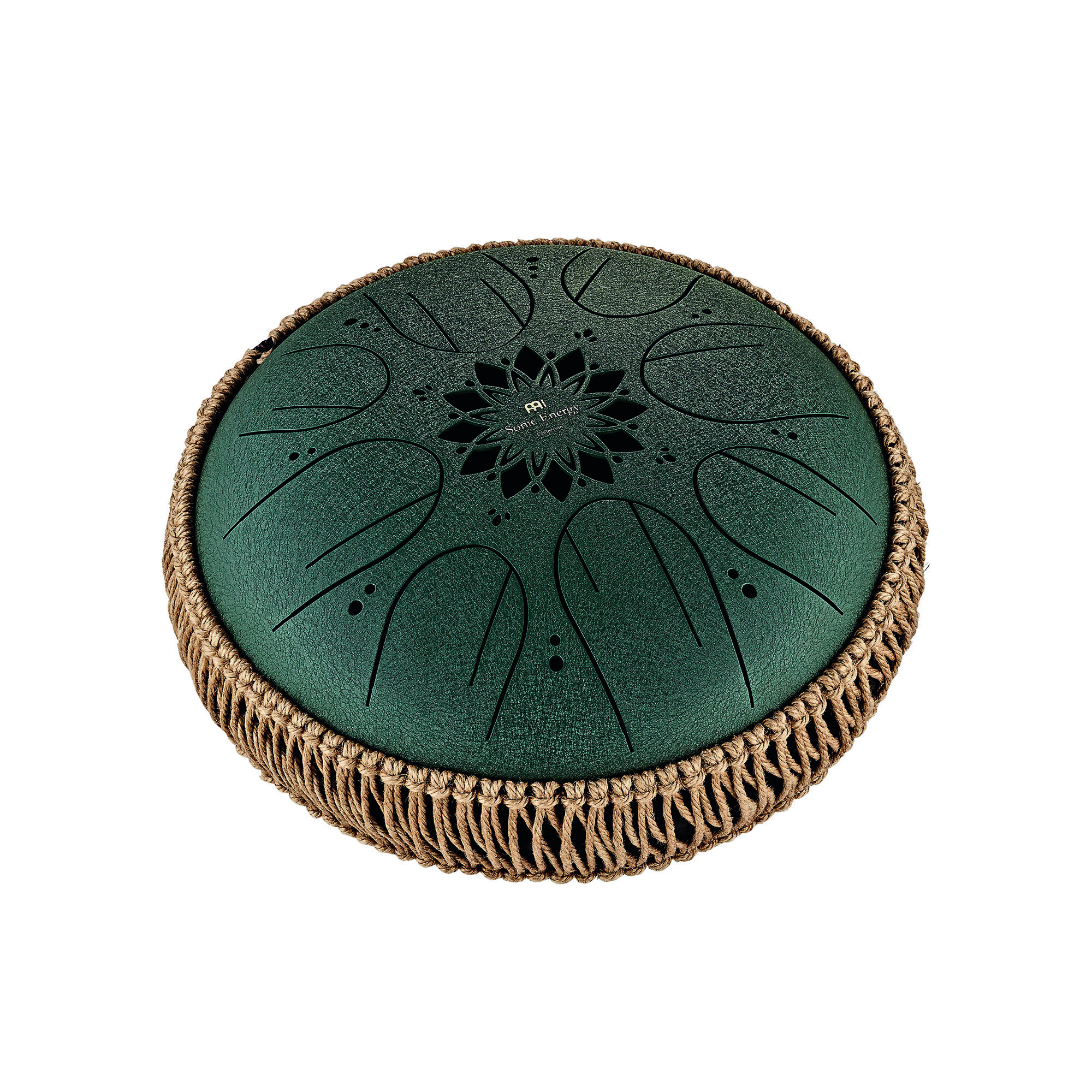 MEINL Sonic Energy Medium Octave Steel Tongue Drum, dark green F# Moll (432 Hz), 8 Töne, 10" / 25 cm