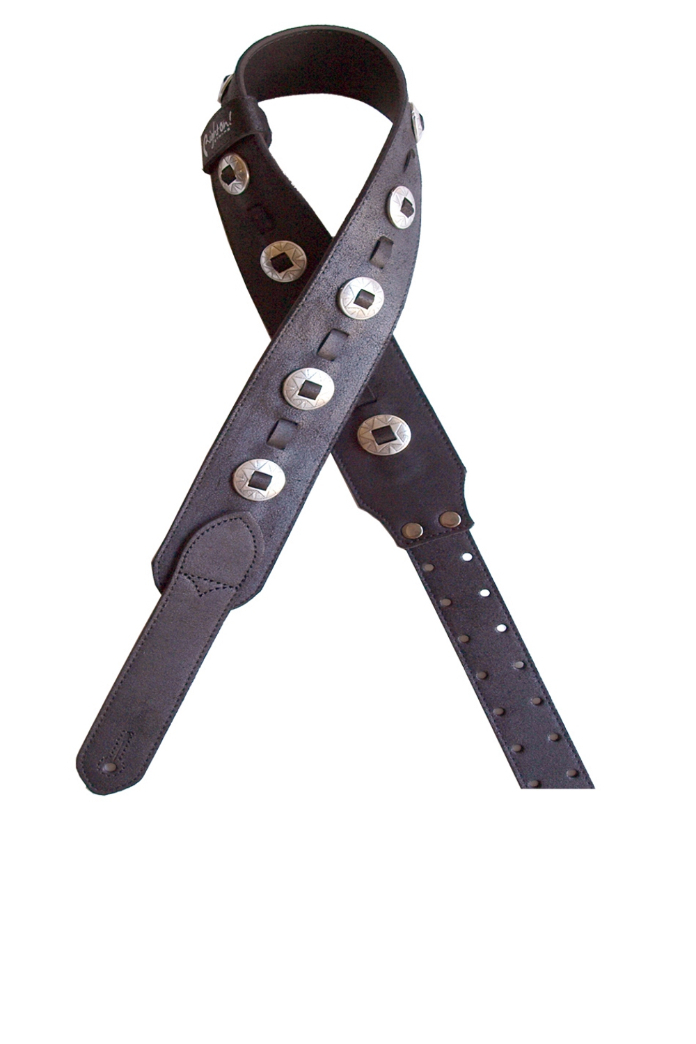 RightOn! Gitarrengurt MAGIC SILVER CONCHOS Black
