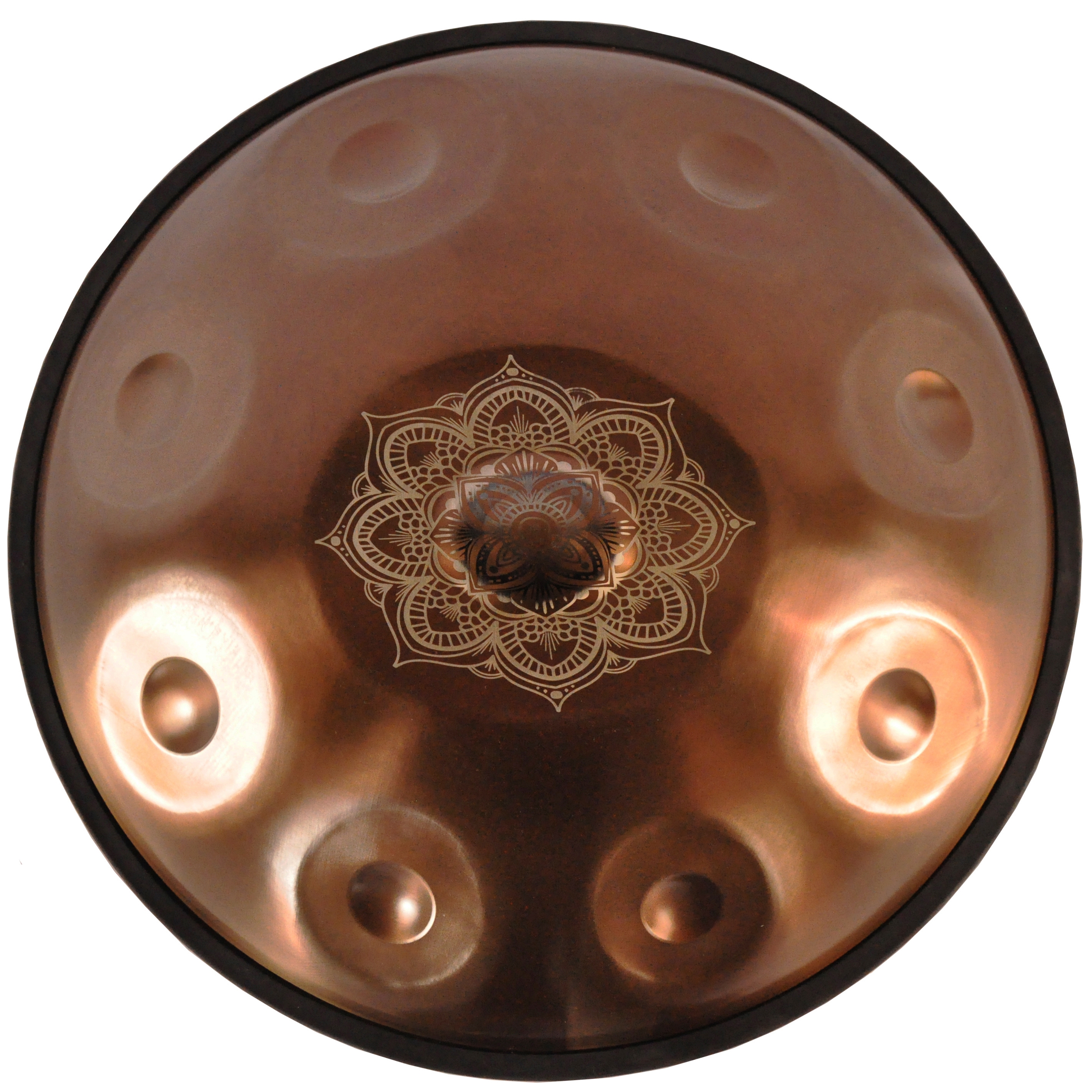 Ugur Handpan C#-Celtic Minor (8+1) Bronzefarben mit Gravur, inklusive Tasche