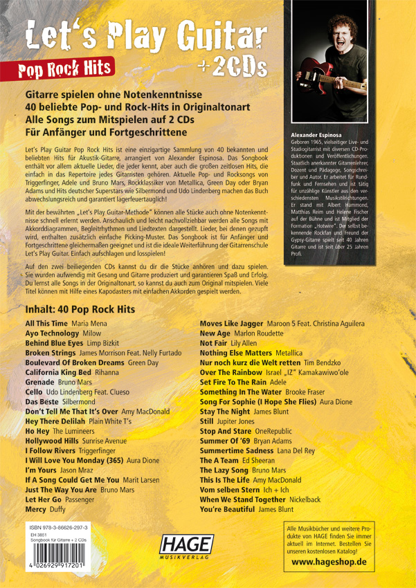 Let's play Guitar - Pop Rock Hits (+2 CD's):