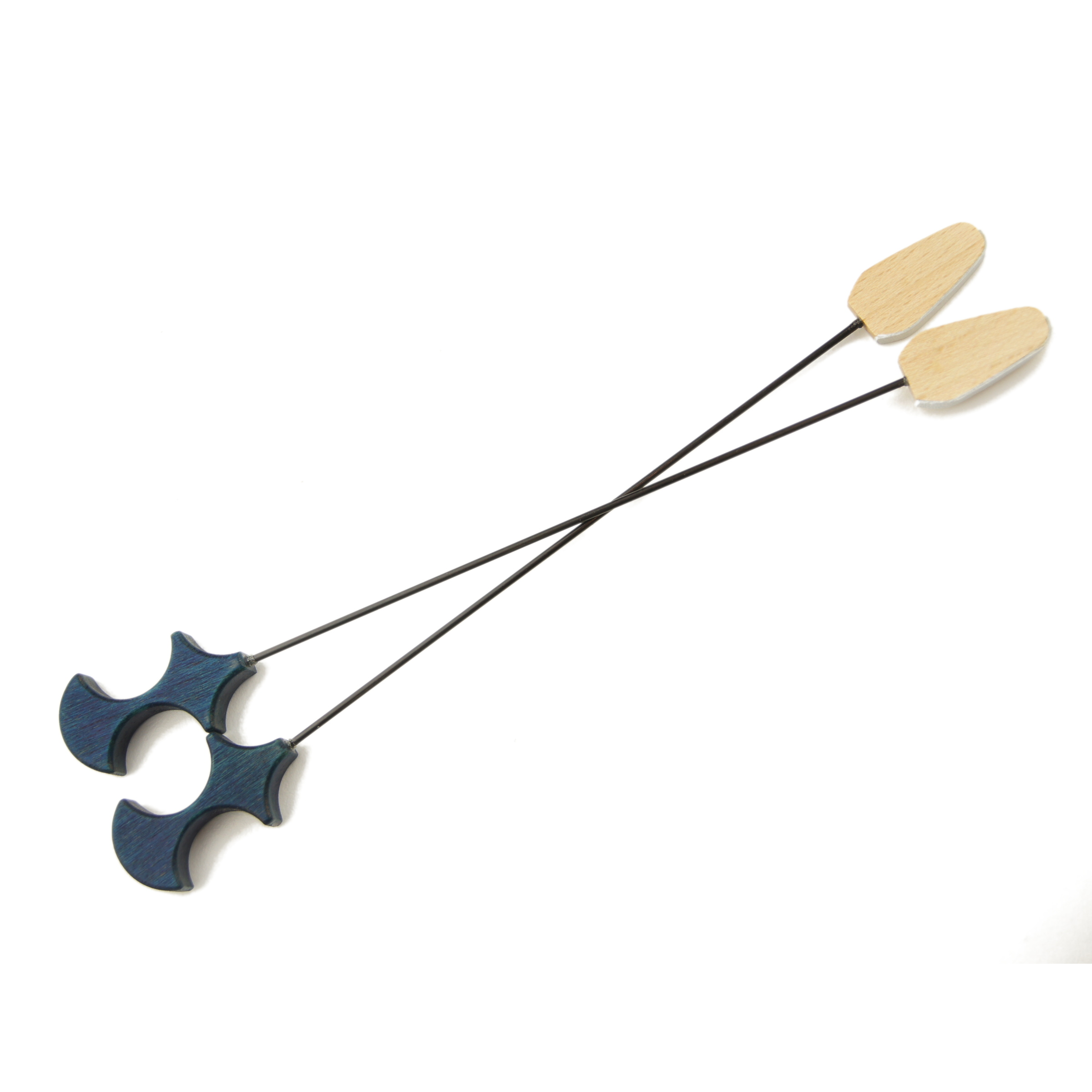 Goldsteg Hackbrettschlägel Carbon Leder/Holz blau