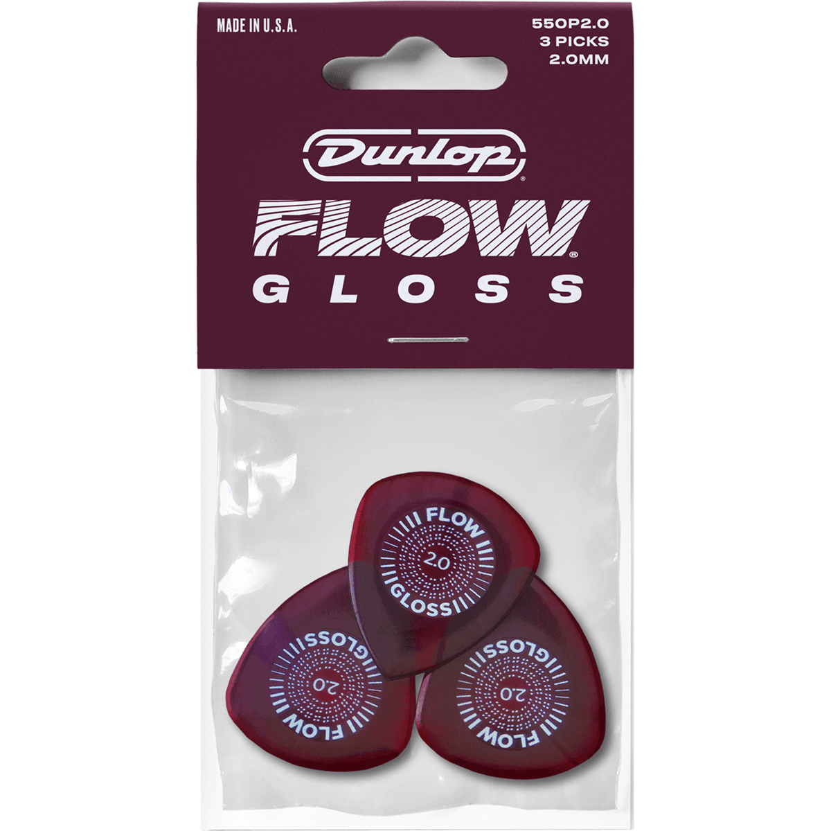 Dunlop Player's Pack - Flow Gloss 2.00 mm (3 Stck.)