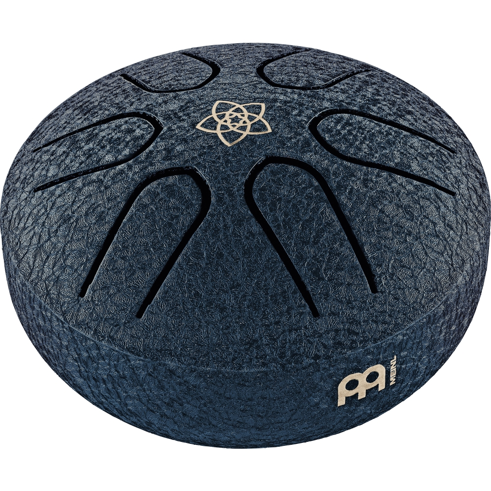 MEINL Sonic Energy Pocket Steel Tongue Drum A Dur, 6 Töne - Marineblau 7,6 cm