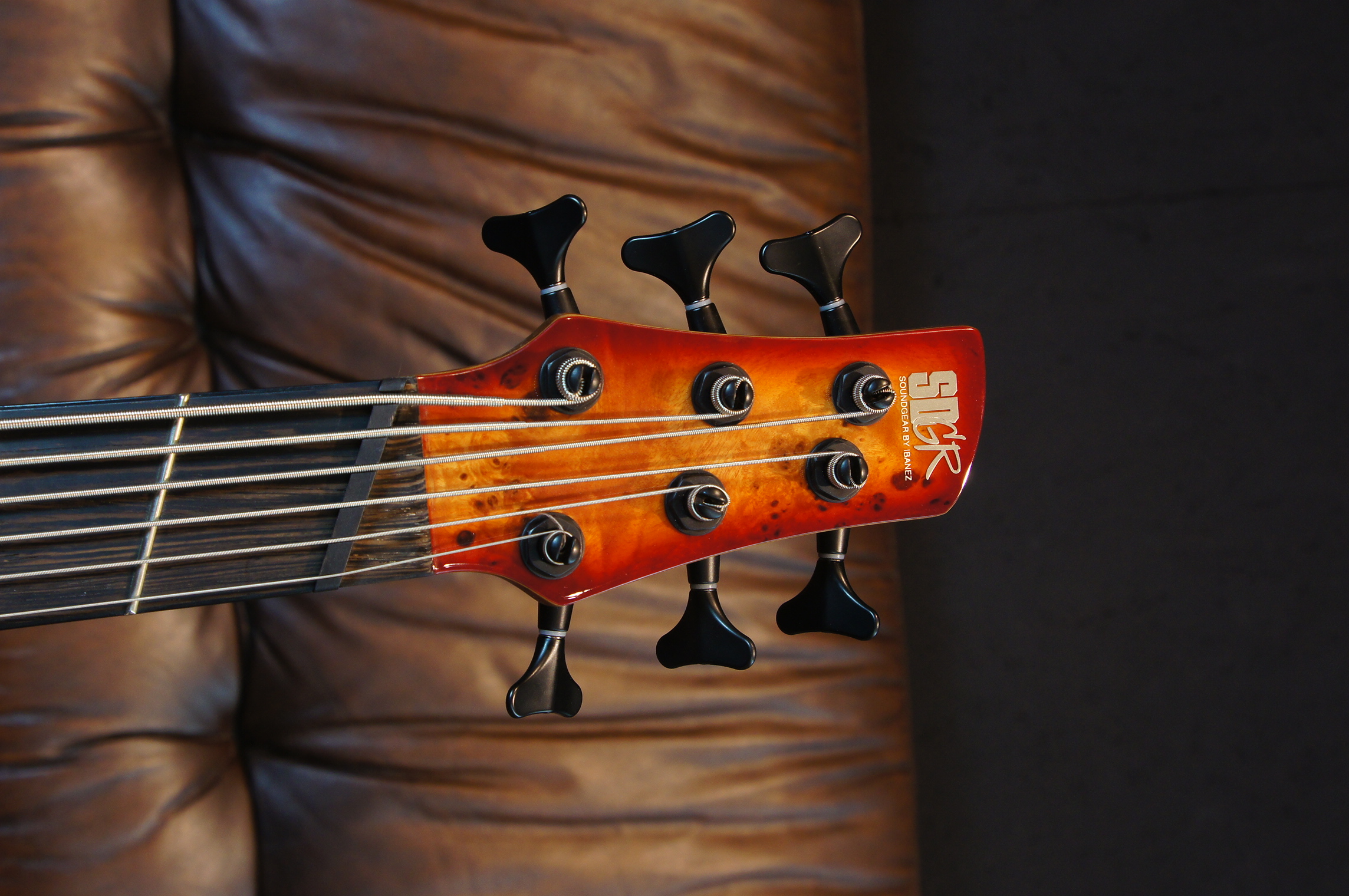 Ibanez E-Bass SRMS806-BTT 6 String Multi Scale - Brown Topaz Burst