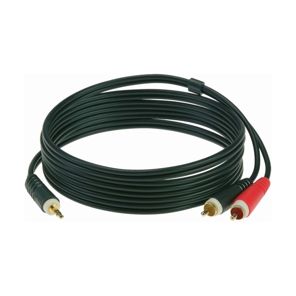 Klotz Klinke 3,5 stereo an 2 RCA 2m