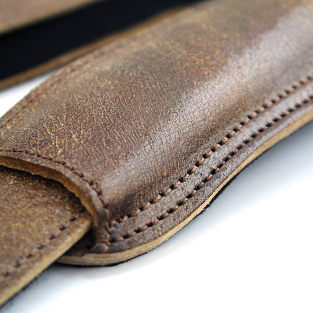 Richter Gitarrengurt 1044 Slim Deluxe Worn Natural short