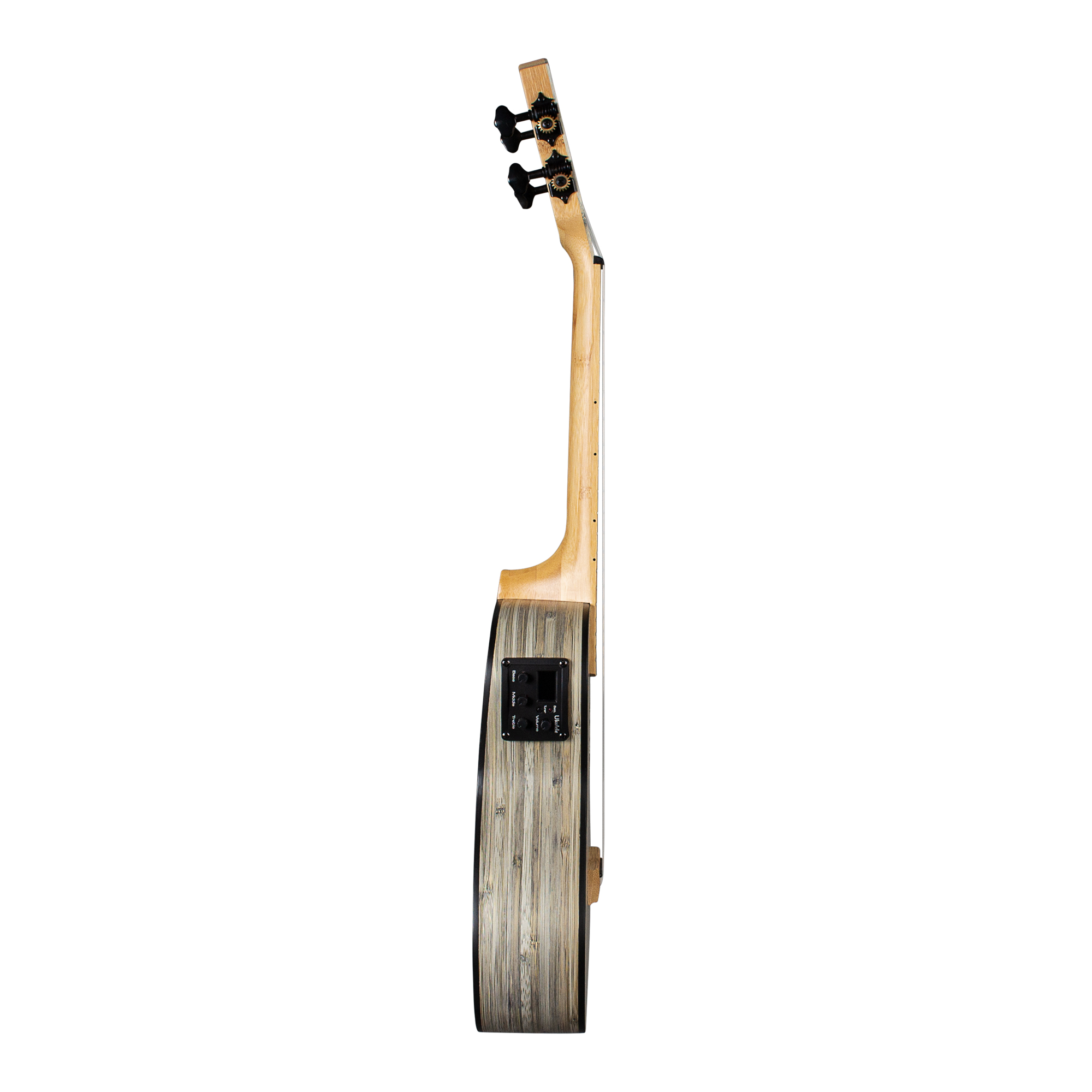 Cascha Ukulele Konzert HH 2316E Bamboo Graphite + EQ inklusive Tasche