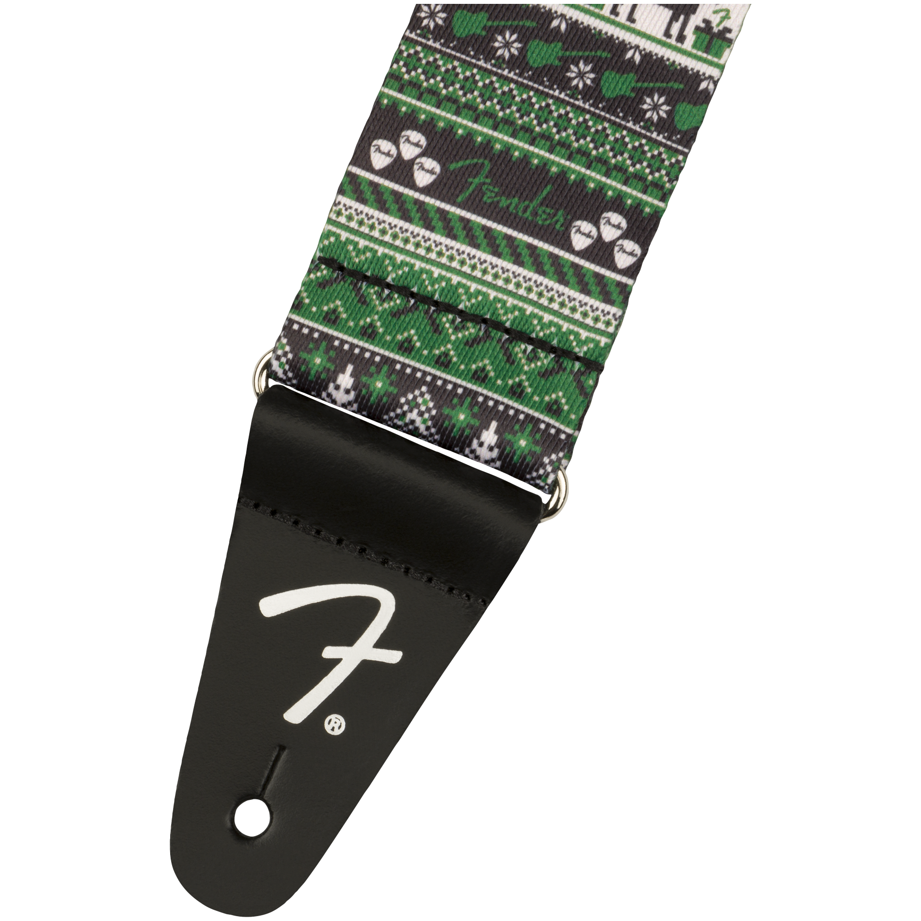 Fender Gitarrengurt Ugly Xmas Sweater Strap, Green Fair Isle