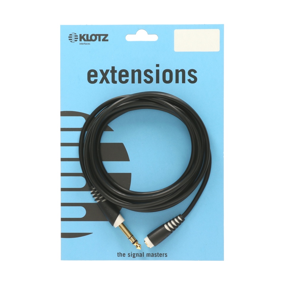 Klotz Kopfhörer-Verlängerung 3,5mm Klinke female an 6,3mm Klinke male stereo 3m