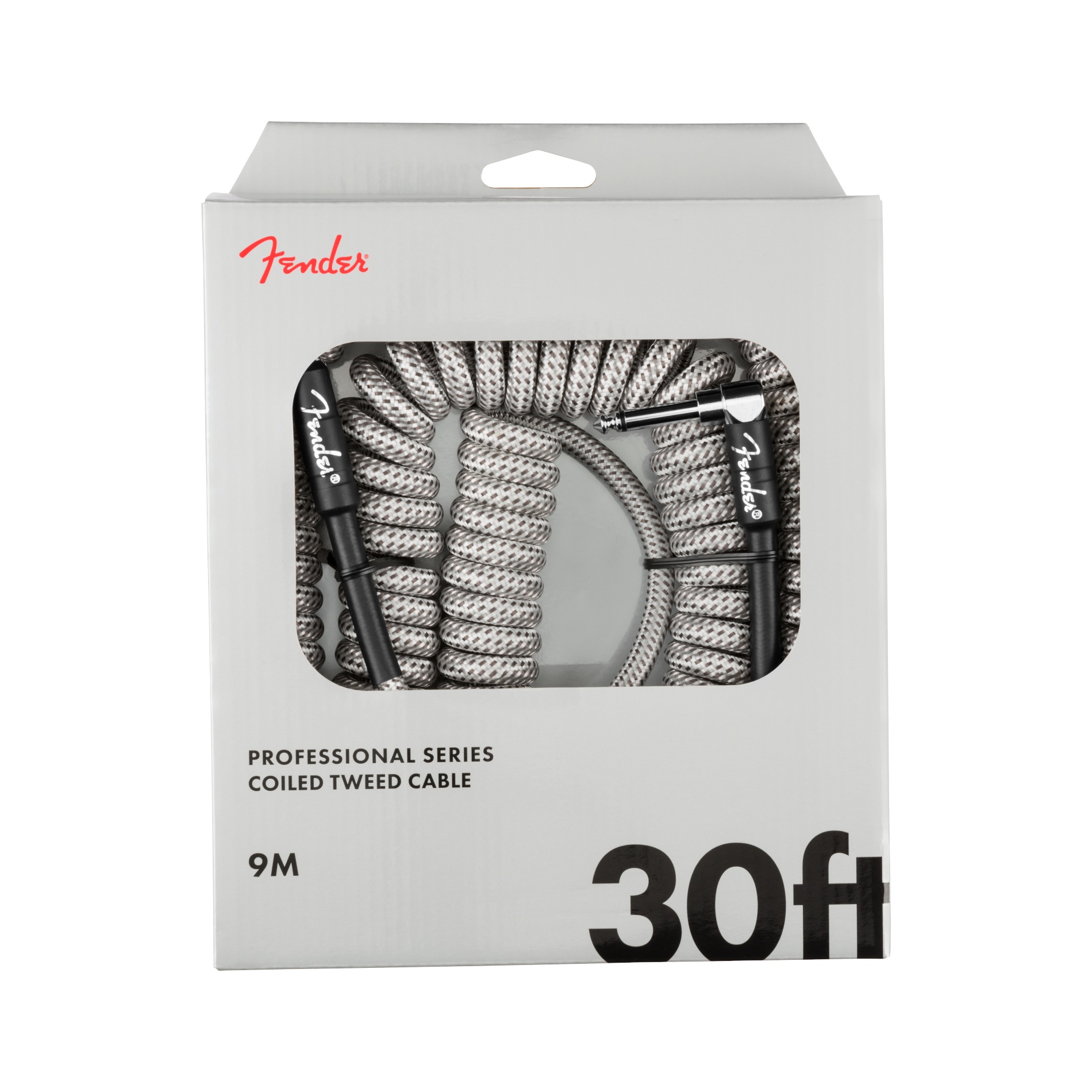 Fender Professional Coil Cable, 30', White Tweed