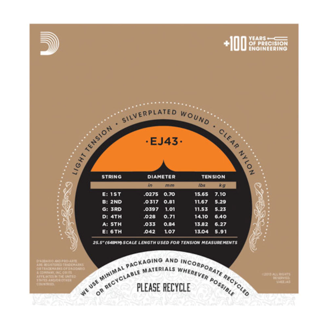 D'Addario EJ43 light Set