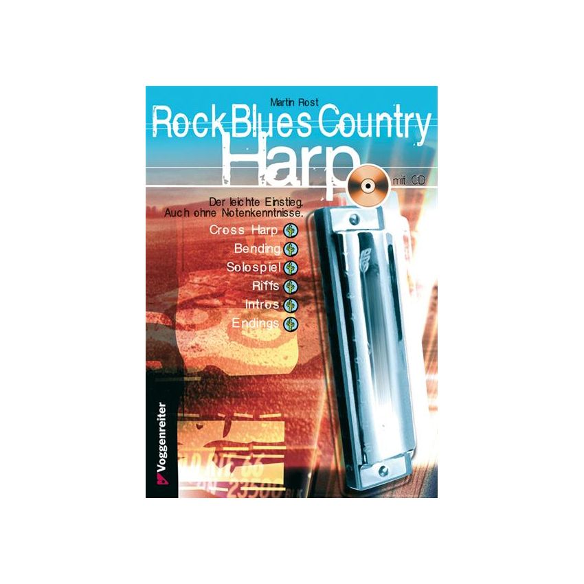 Rock Blues Country Harp (+CD):