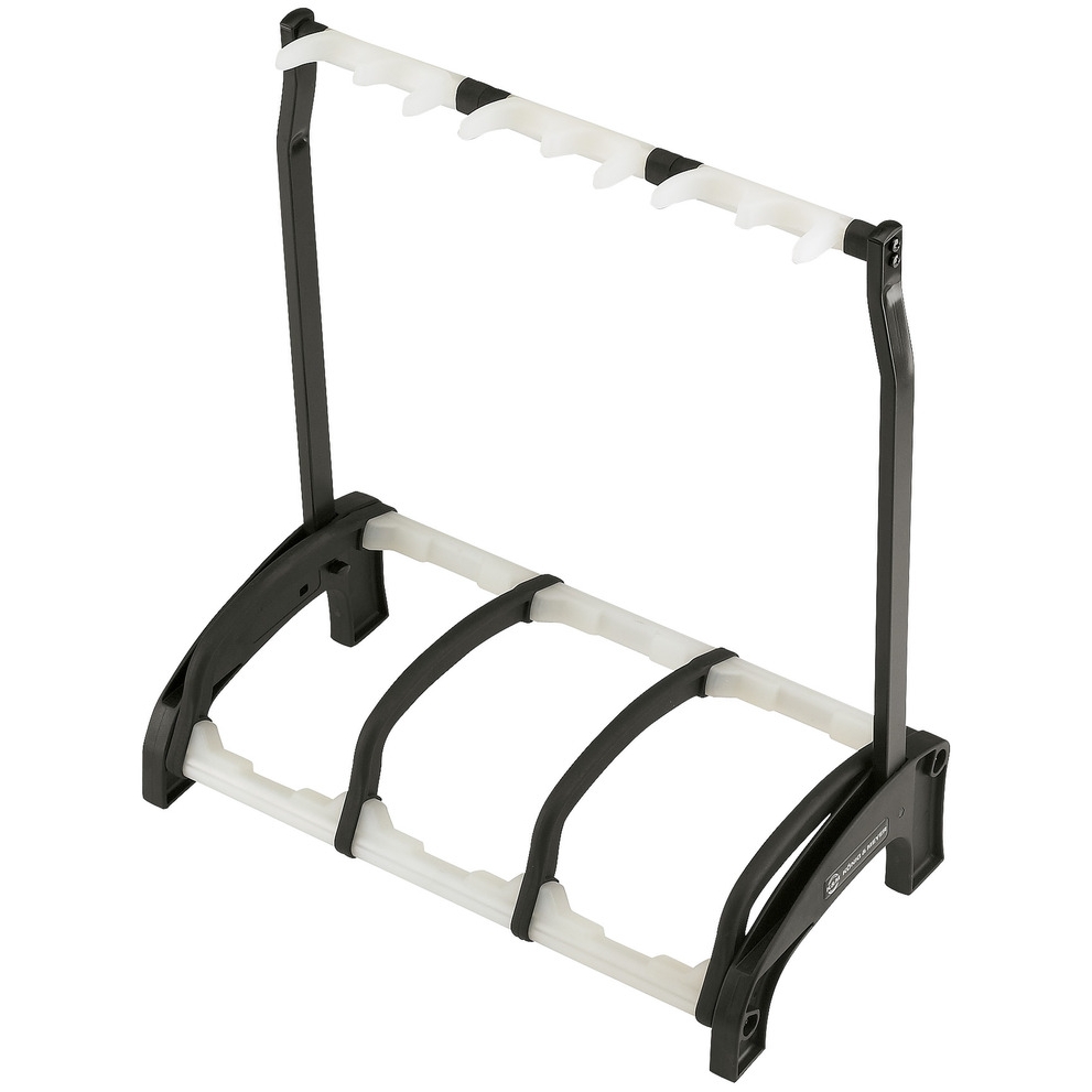 K&M 17513 3-fach Gitarrenständer mit transulzenten Elementen