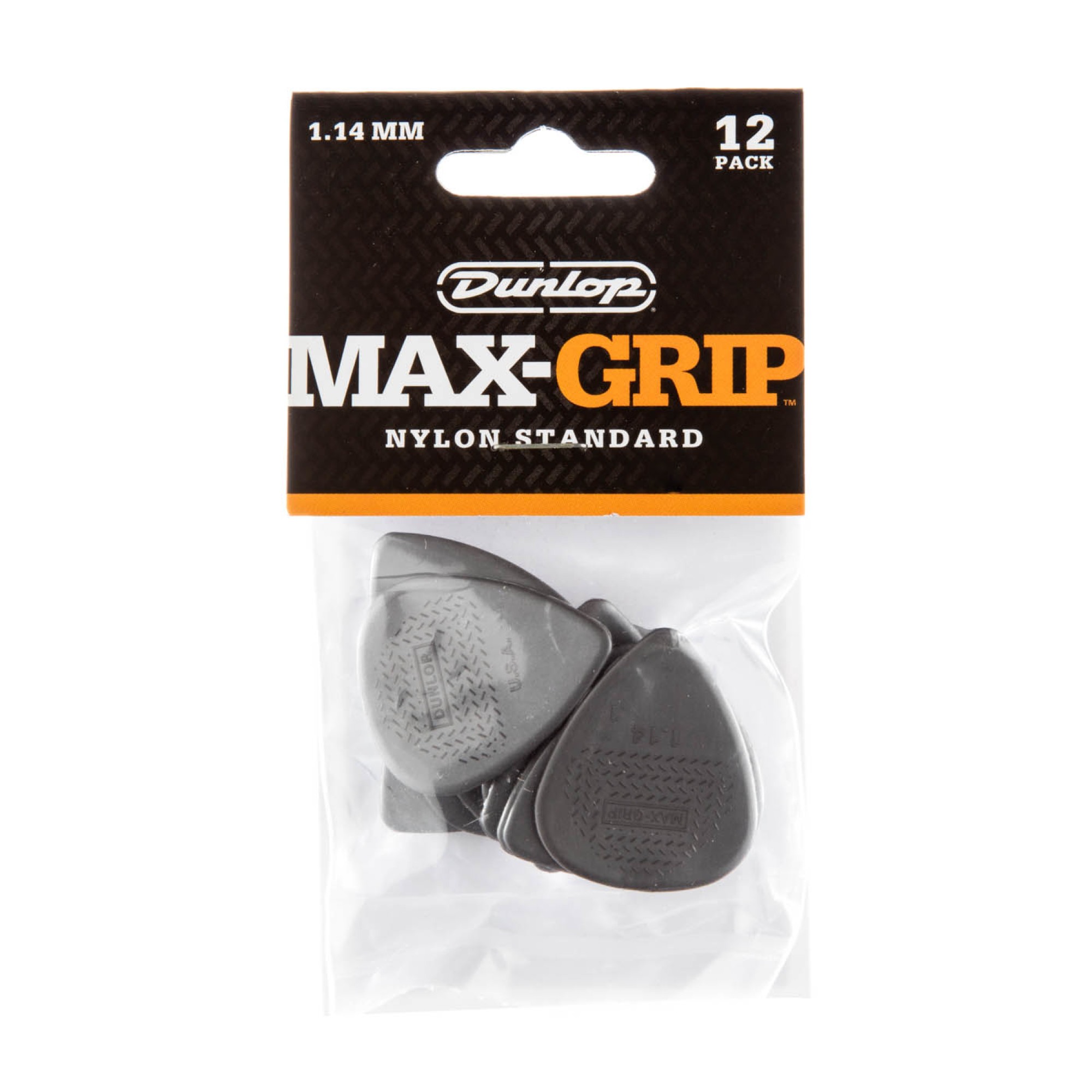 Dunlop Plectrum Nylon Max Grip 1,14mm 12 Stk