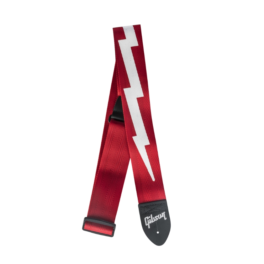 Gibson The Lightning Bolt Seatbelt Strap, Red