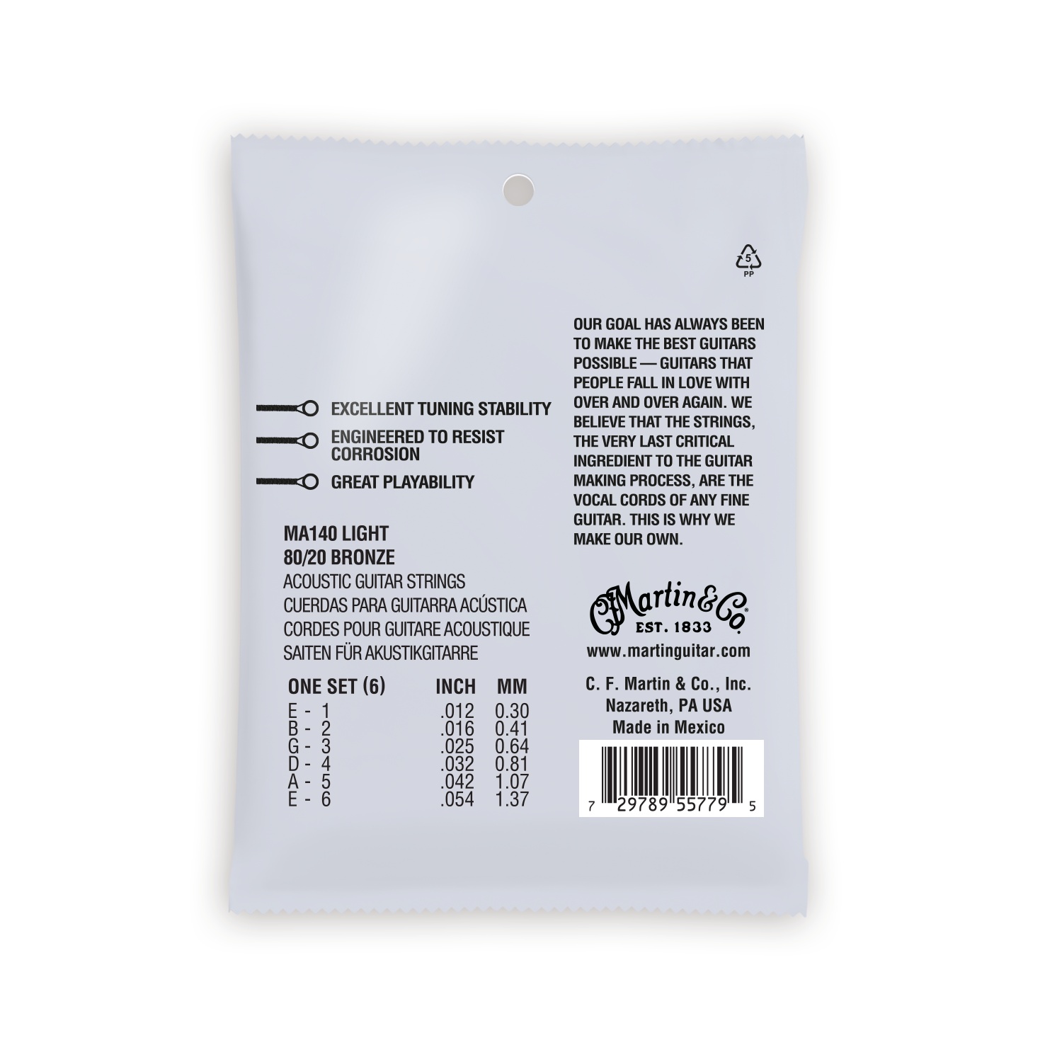 Martin Strings MA140 Authentic 12-54