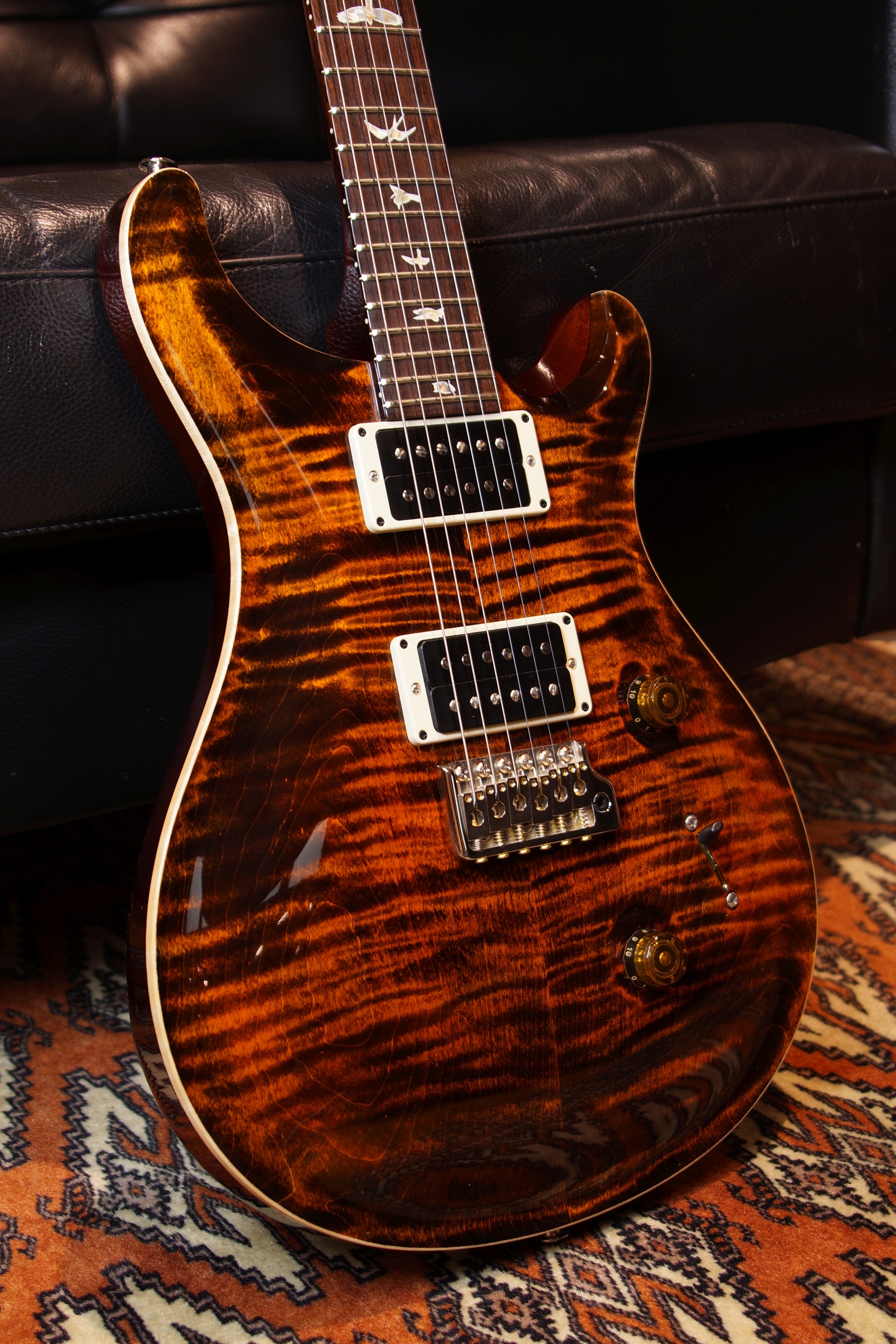 PRS Custom 24 Thin Gen III 85/15 Orange Tiger