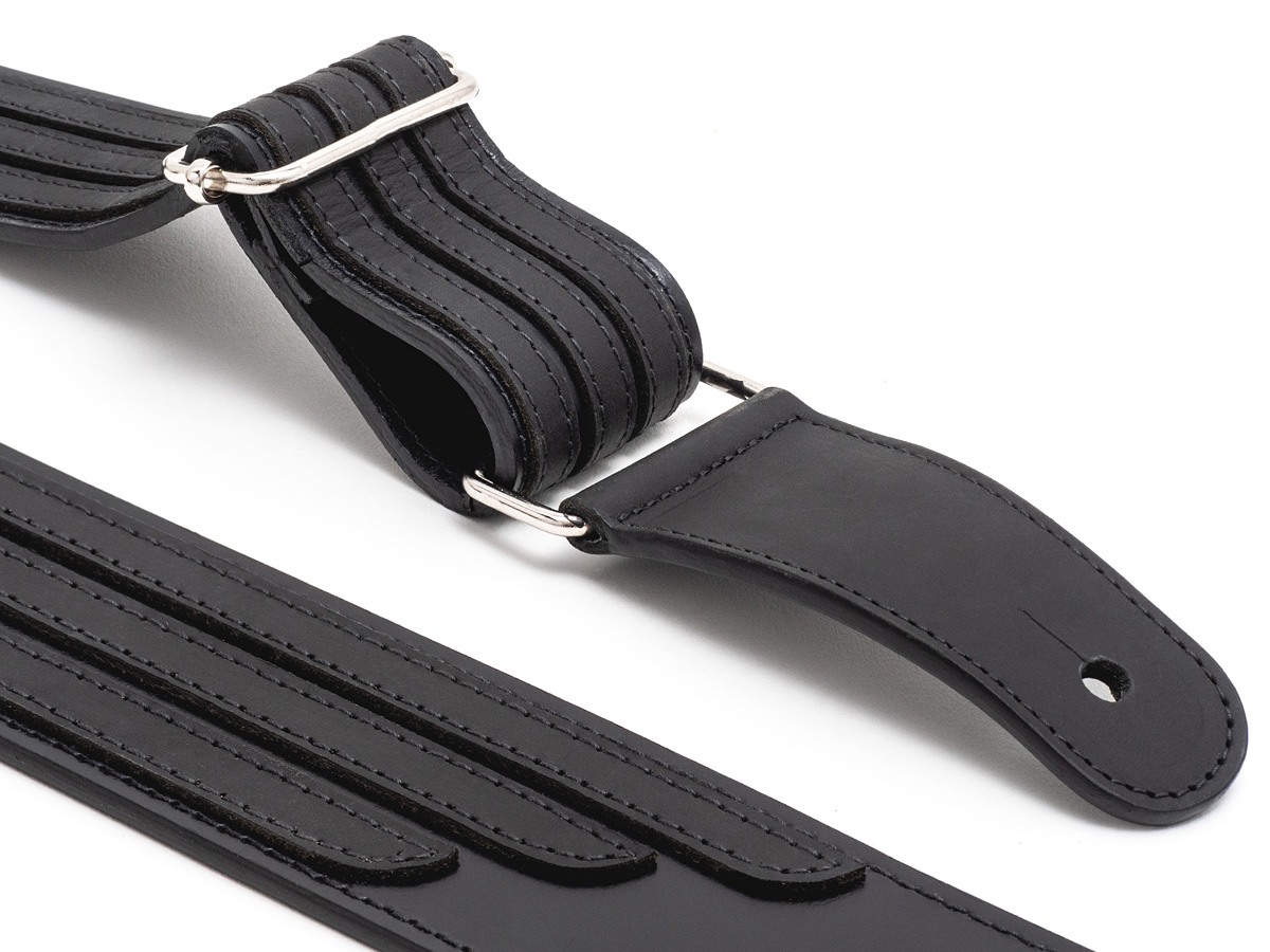 Duesenberg Gitarrengurt 3-Step Strap Custom Stripes Black/Black