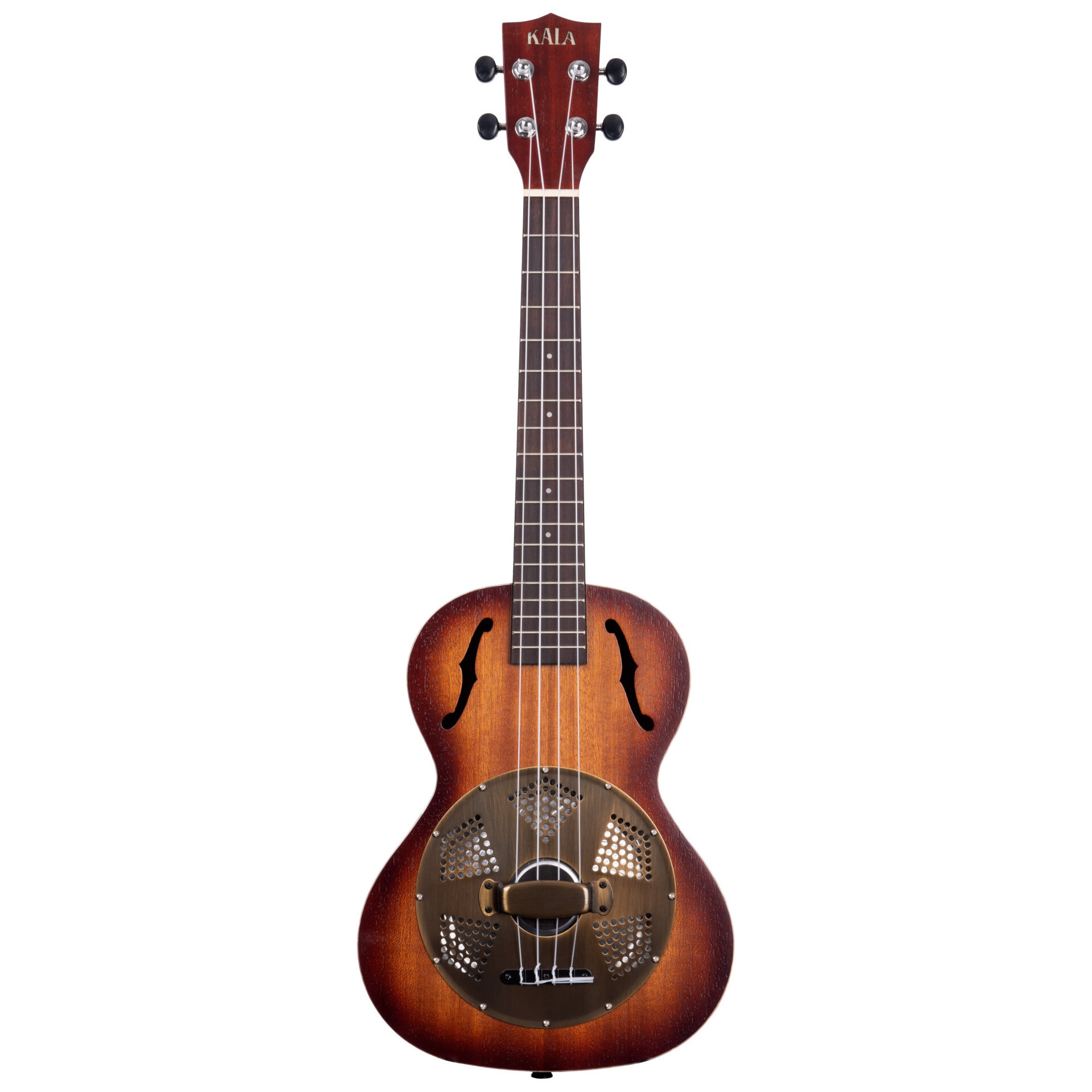 Kala Resonator Brass Tenor Ukulele sunburst - inklusive Tasche