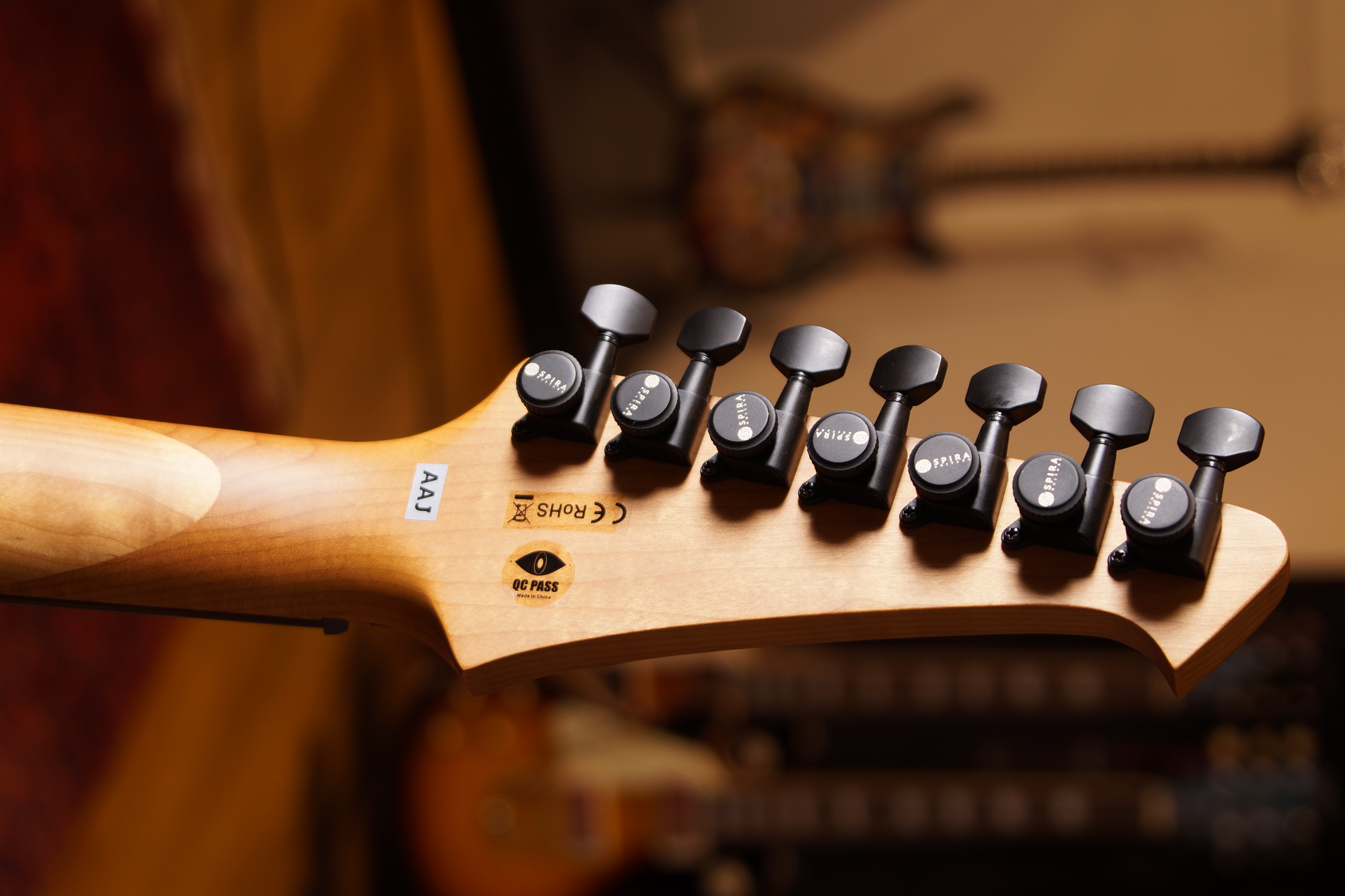 SPIRA Guitars V-407 MBK Satin Black