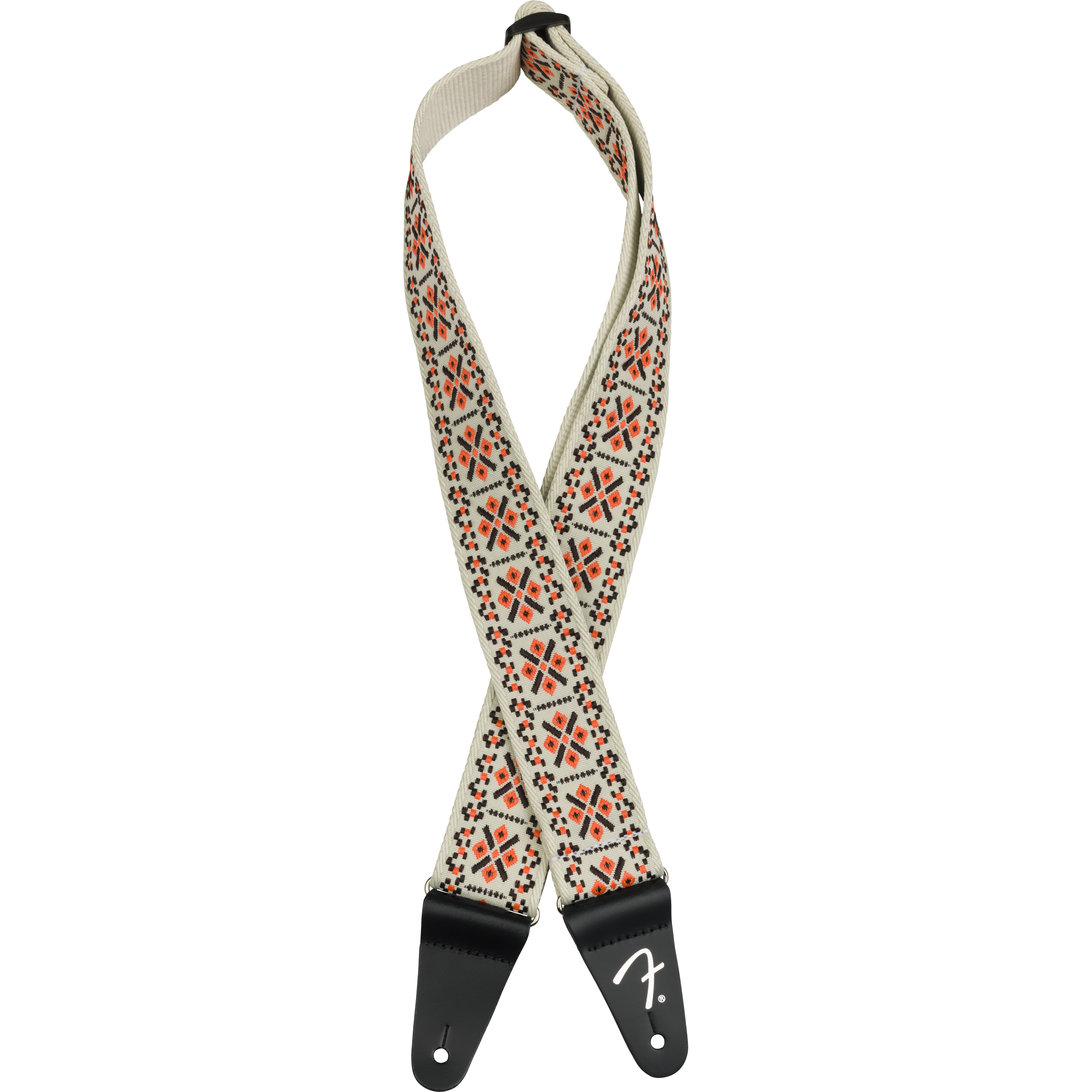 Fender Pasadena Woven Strap, Lattice Orange, 2"