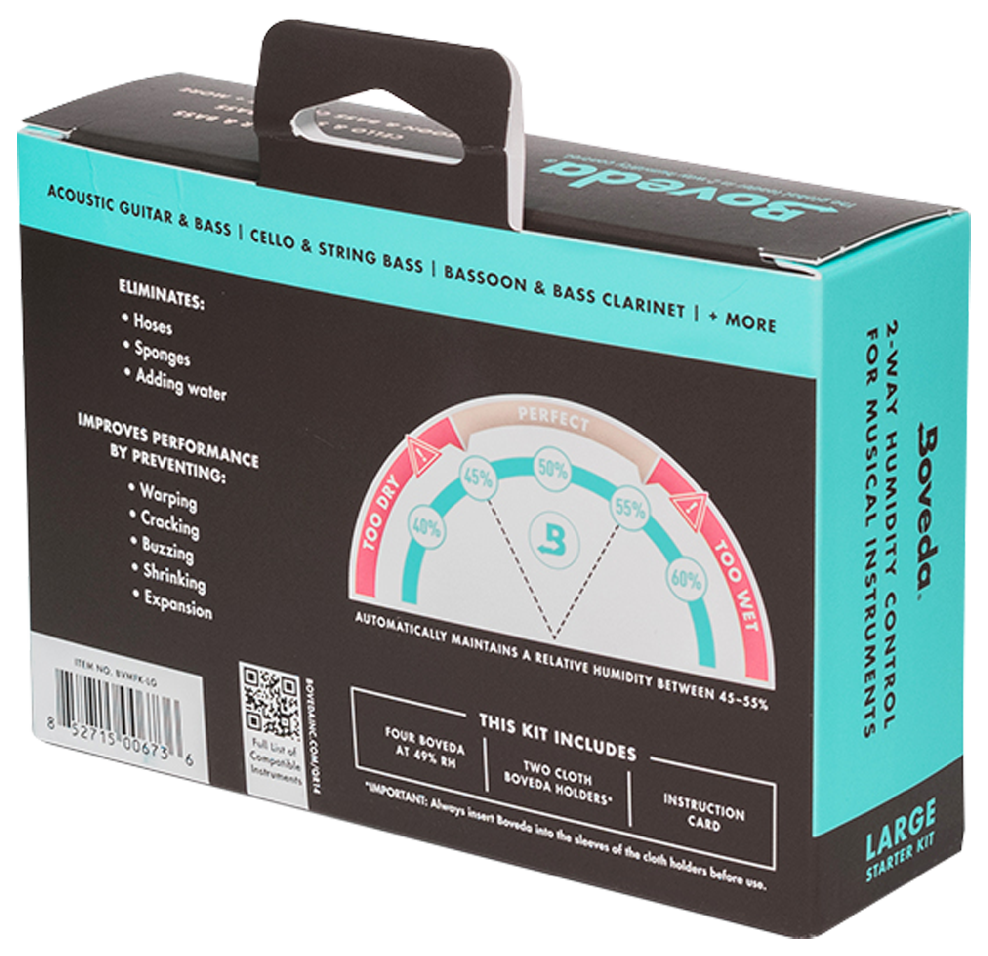 BOVEDA Luftfeuchtigkeitsmanagement, 2-Weg, Starterkit, Large