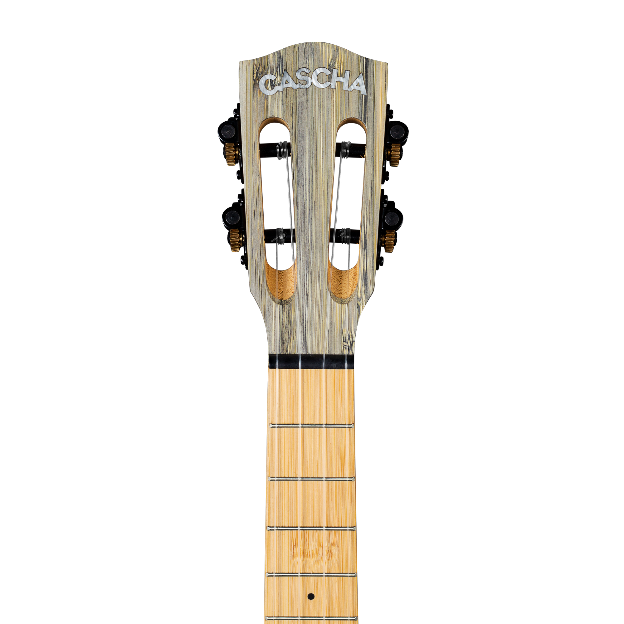 Cascha Ukulele Konzert HH 2316E Bamboo Graphite + EQ inklusive Tasche