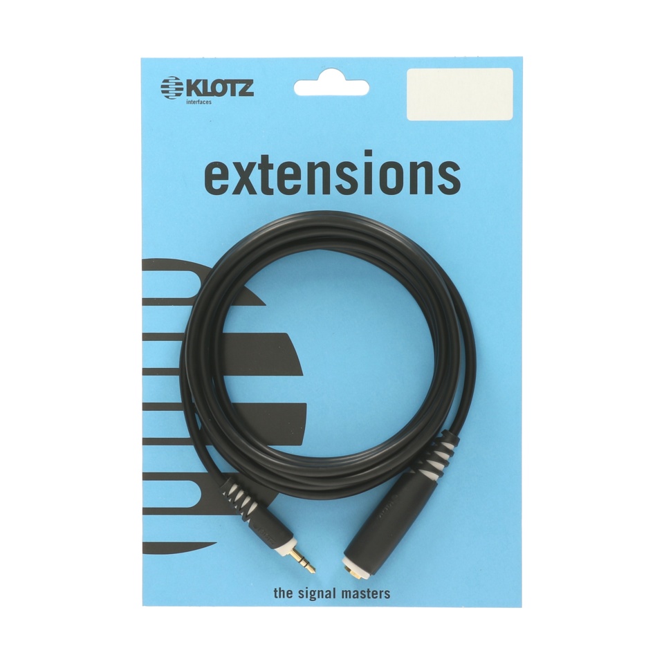 Klotz Kopfhörer-Verlängerung 6,3mm Klinke female an 3,5mm Klinke male stereo 3m