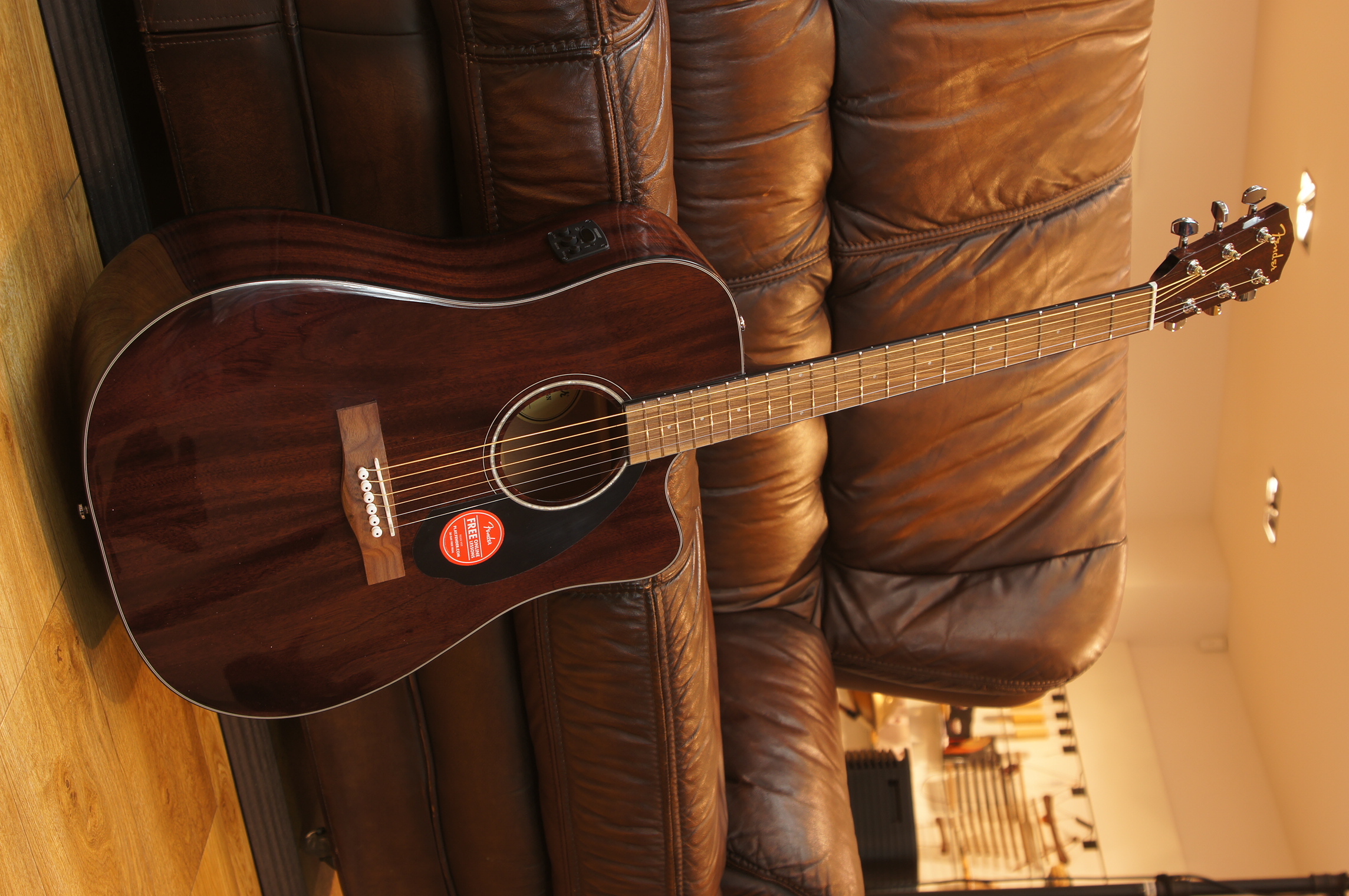 Fender CD-60SCE Dreadnought, Walnut Fingerboard, All-Mahogany