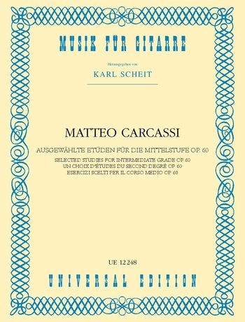 Carcassi - Ausgewählte Etüden OP 60 Mittelstufe