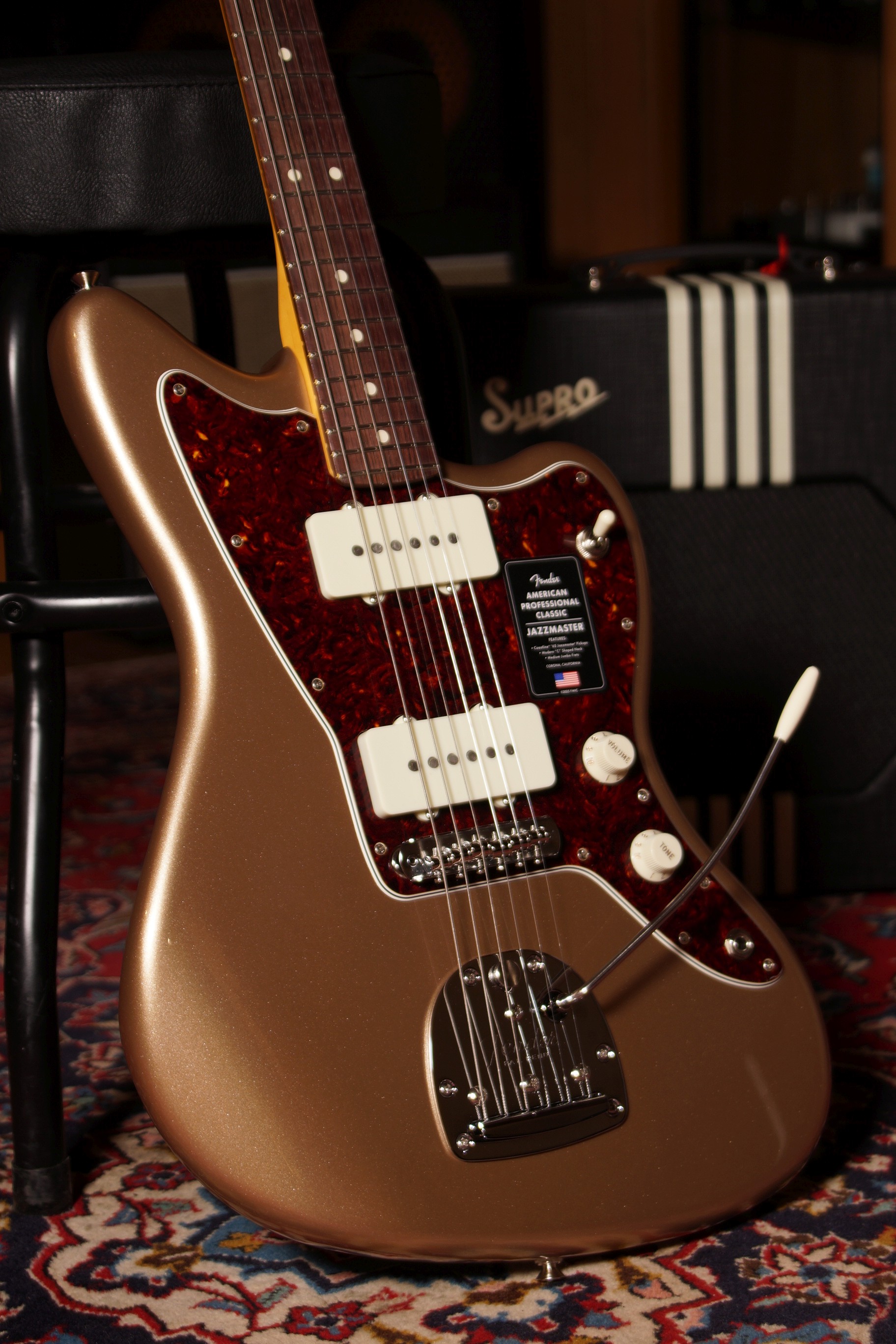 Fender Jazzmaster American Professional Classic Firemist Gold