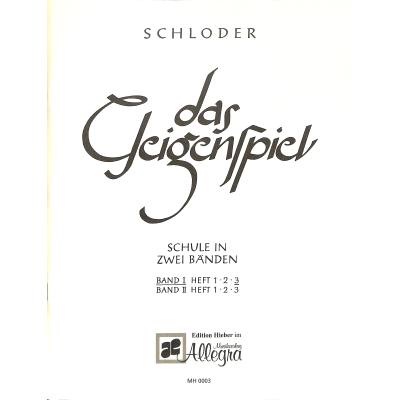 Schloder - Das Geigenspiel Band 1 Heft 3