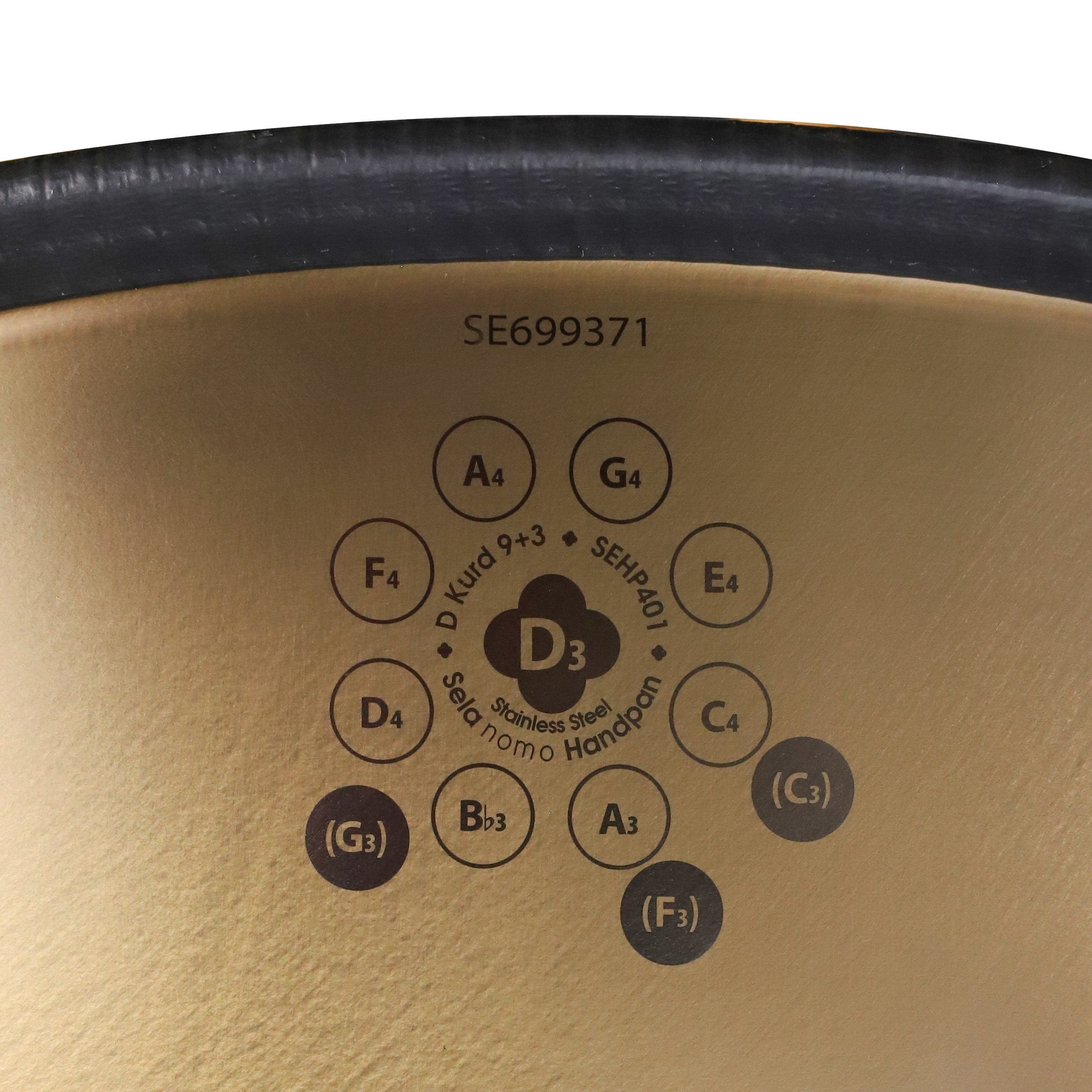 SELA SEHP401 Nomo Handpan mit Bottom Notes 9+3 D-Kurd inklusive Tasche