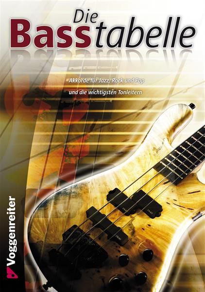 Die Baßtabelle: Grifftabelle für Bass-Gitarre