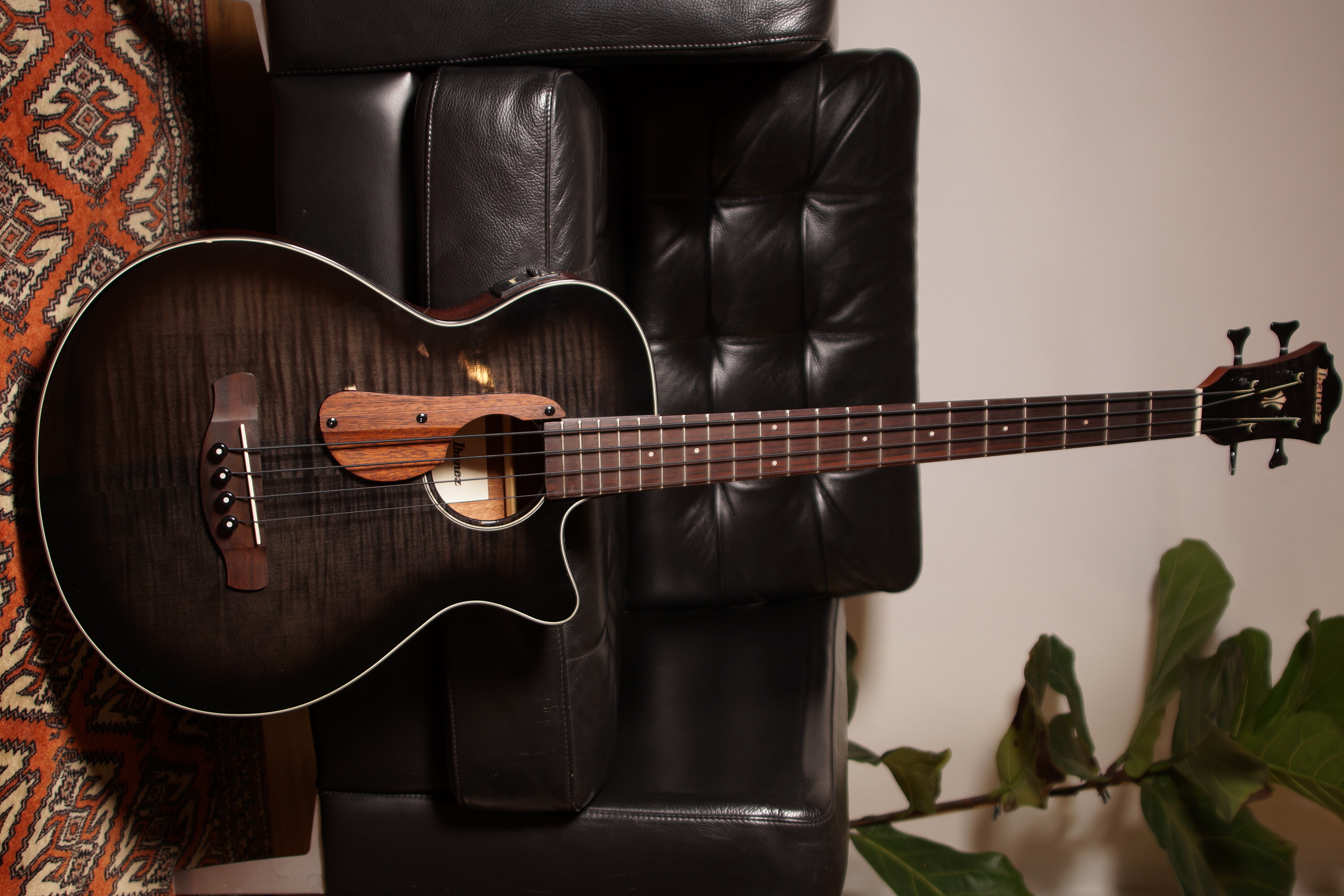 IBANEZ AEGB25E-TKH Akustikbass Transparent Black Sunburst