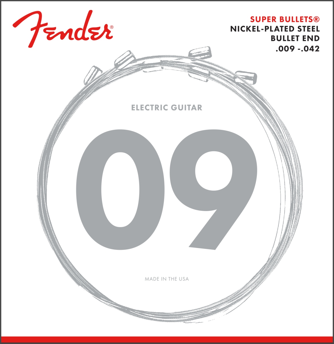 Fender 3250L Super Bullets Nickel Platetd Steel 9 - 42
