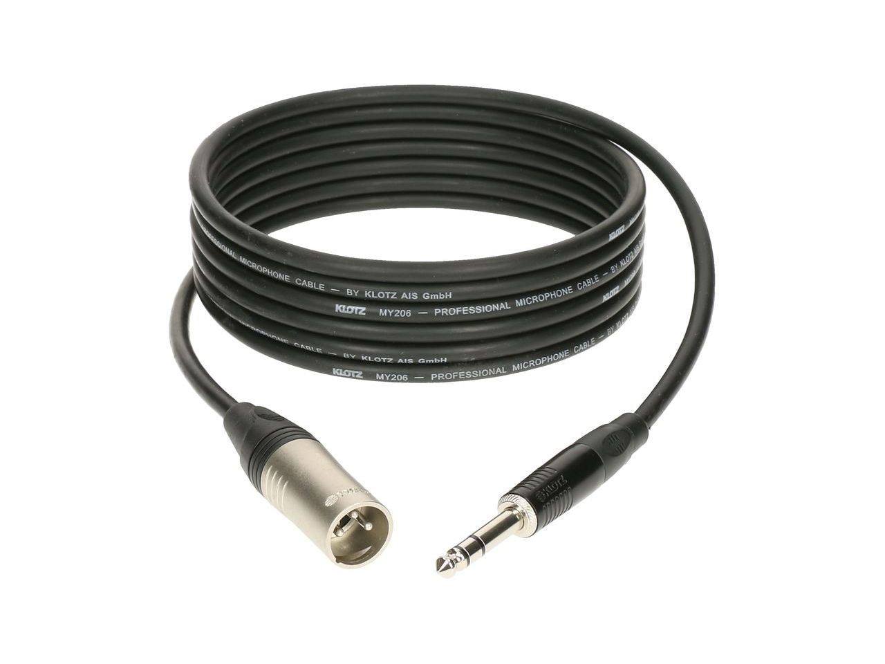 Klotz M1 BALANCED Audiokabel XLR male an 6,3mm Stereoklinke 3m