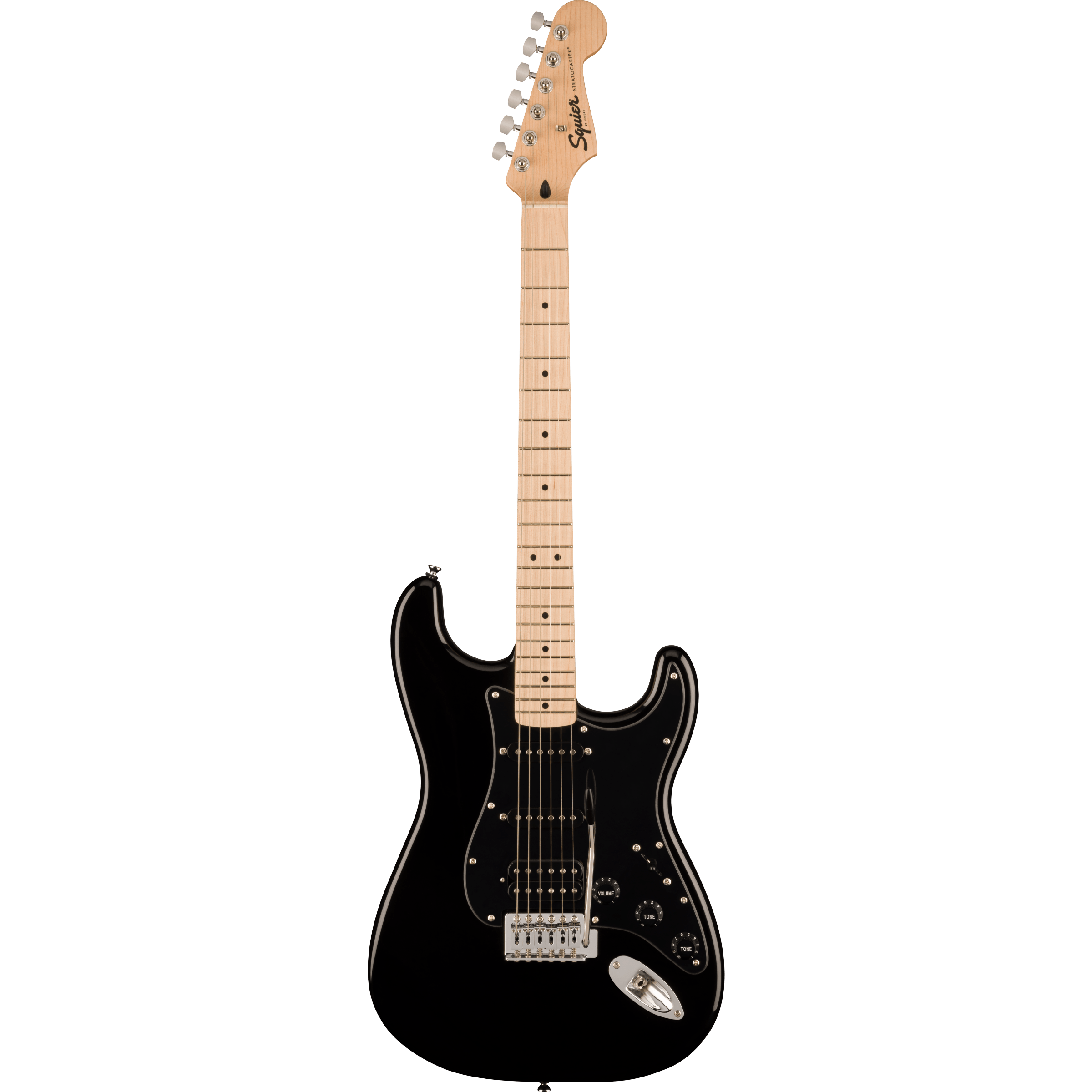 Fender Squier Sonic® Stratocaster® HSS, Maple Fingerboard, Black Pickguard, Black