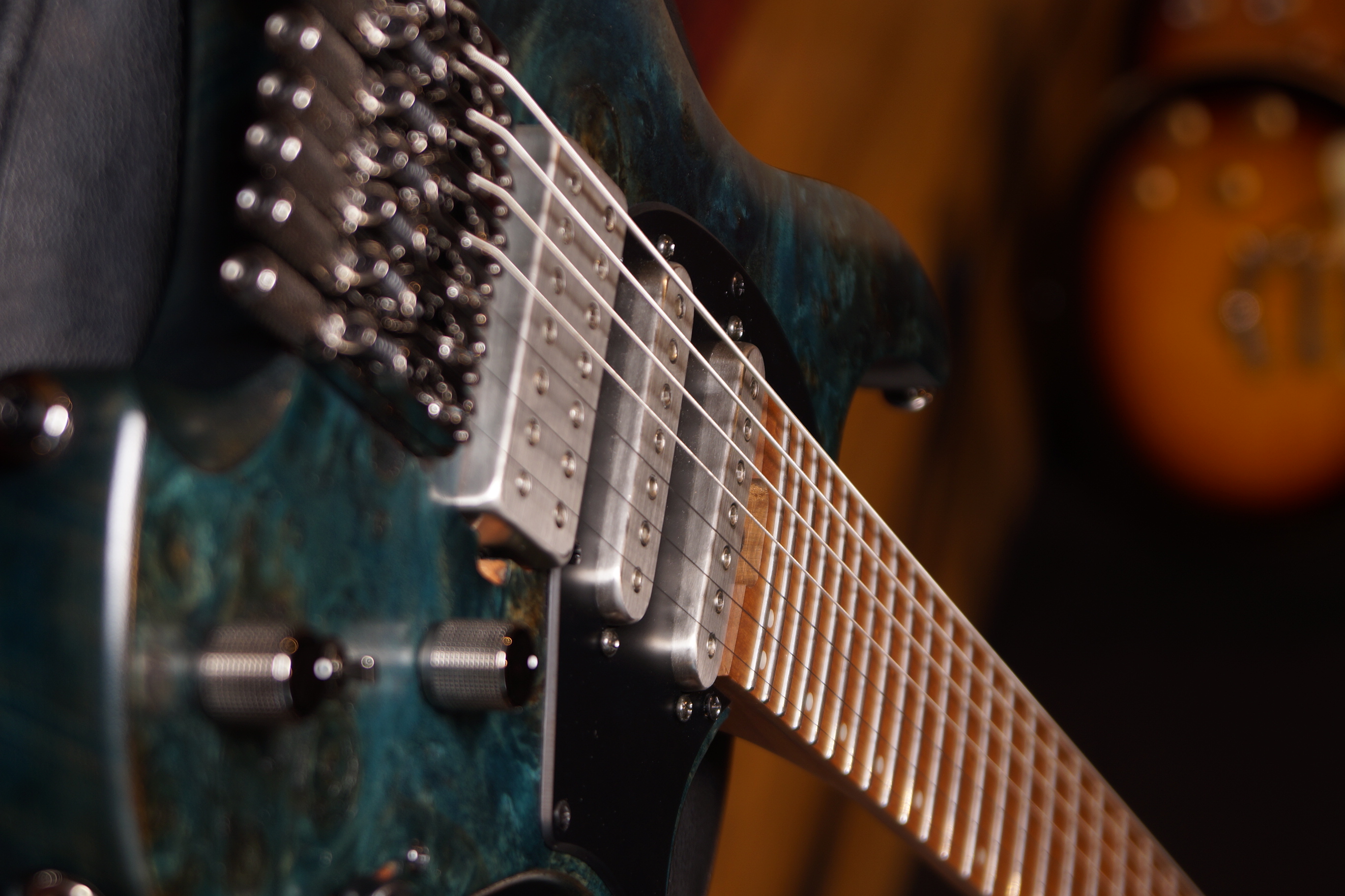 Ibanez Quest Q547PB-COL Cosmic Blue Low Gloss inklusive Tasche - B-Stock