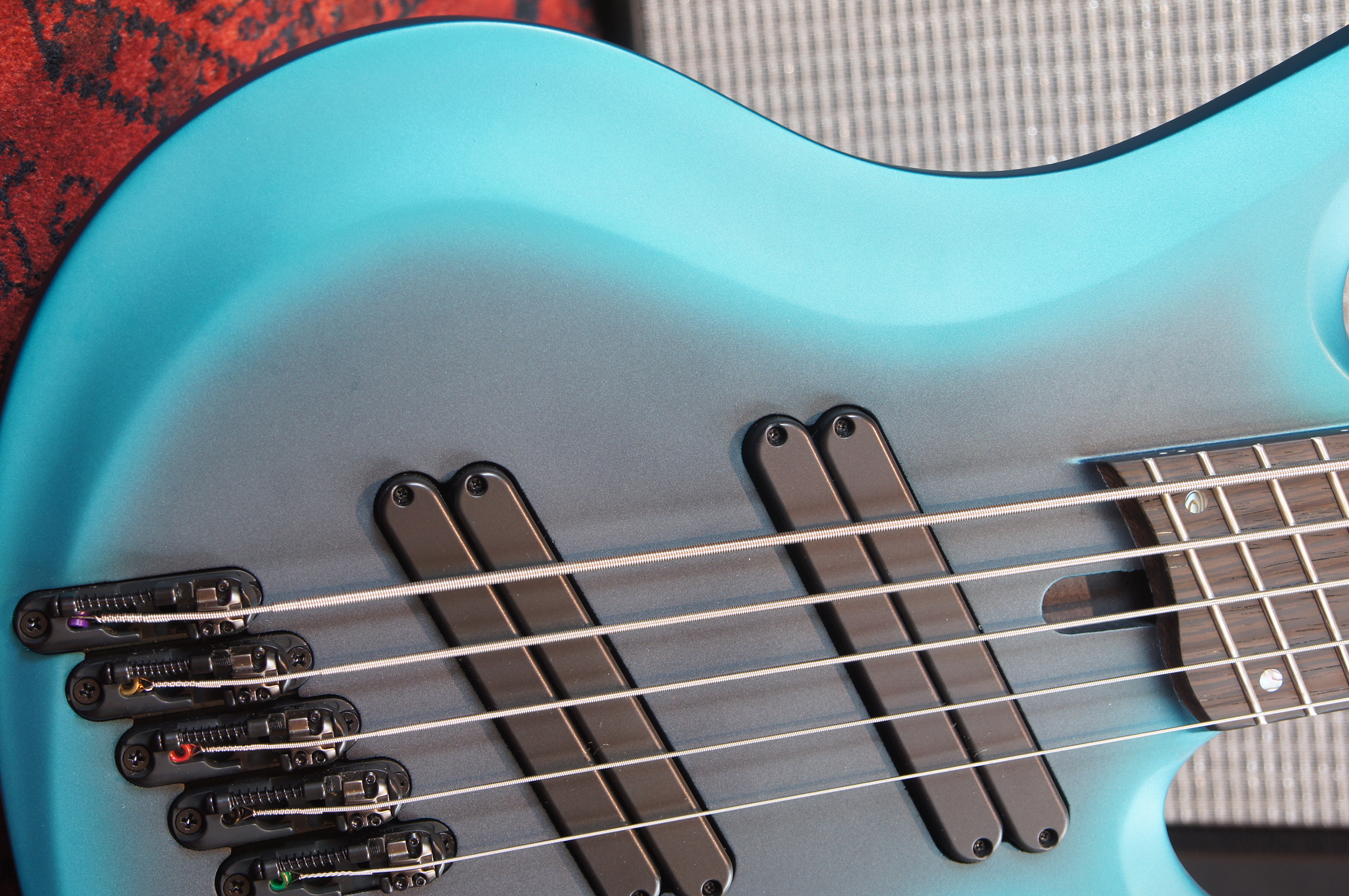 IBANEZ BTB 605 MSCE Bass Workshop 5-Str. Cerulean Aura Burst Matte, incl. Case - B-Stock
