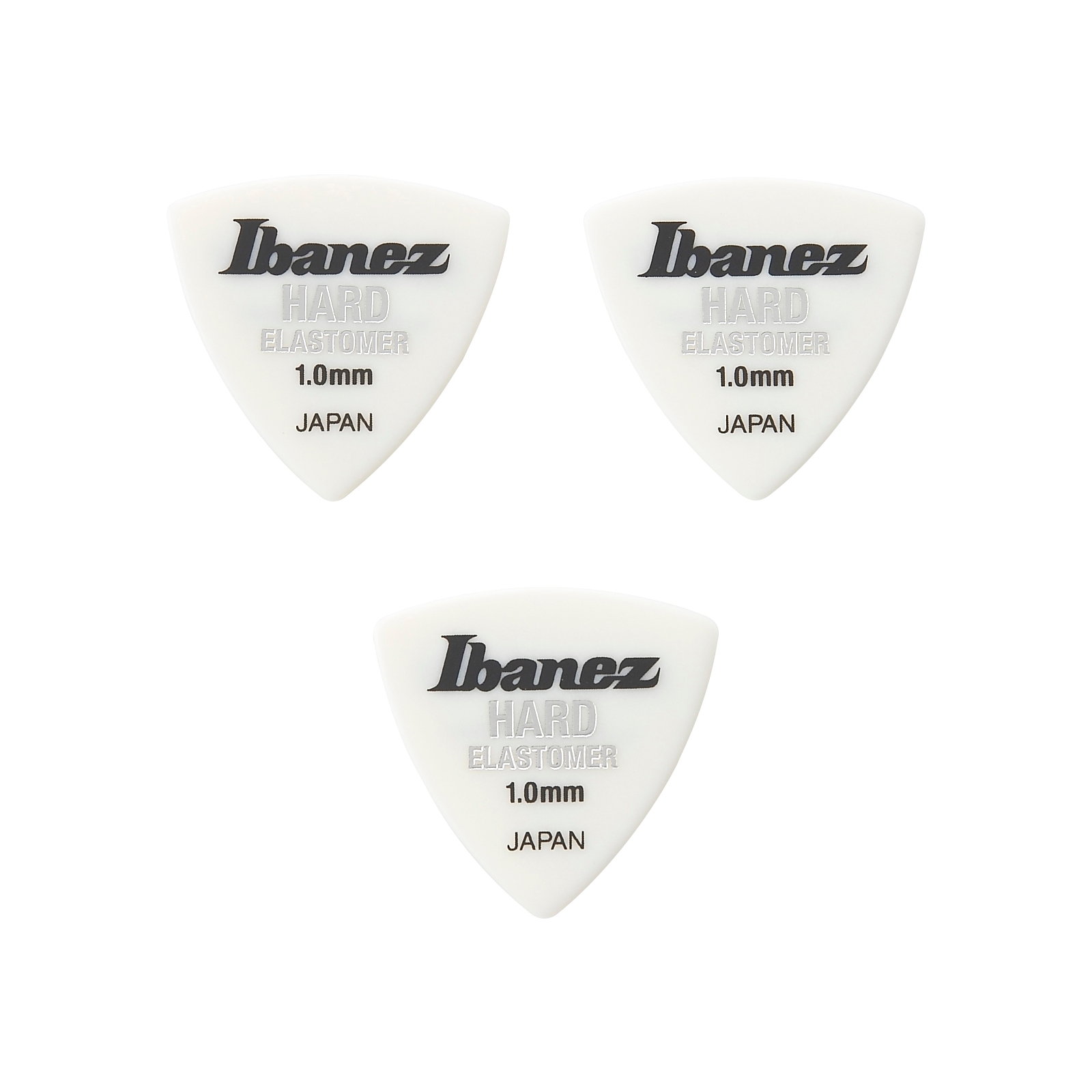 IBANEZ Elastomer Triangel Plektren 1mm Hart 3 Stück