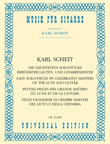 Die leichtesten Solostücke berühmter Lauten- und Gitarrenmeister