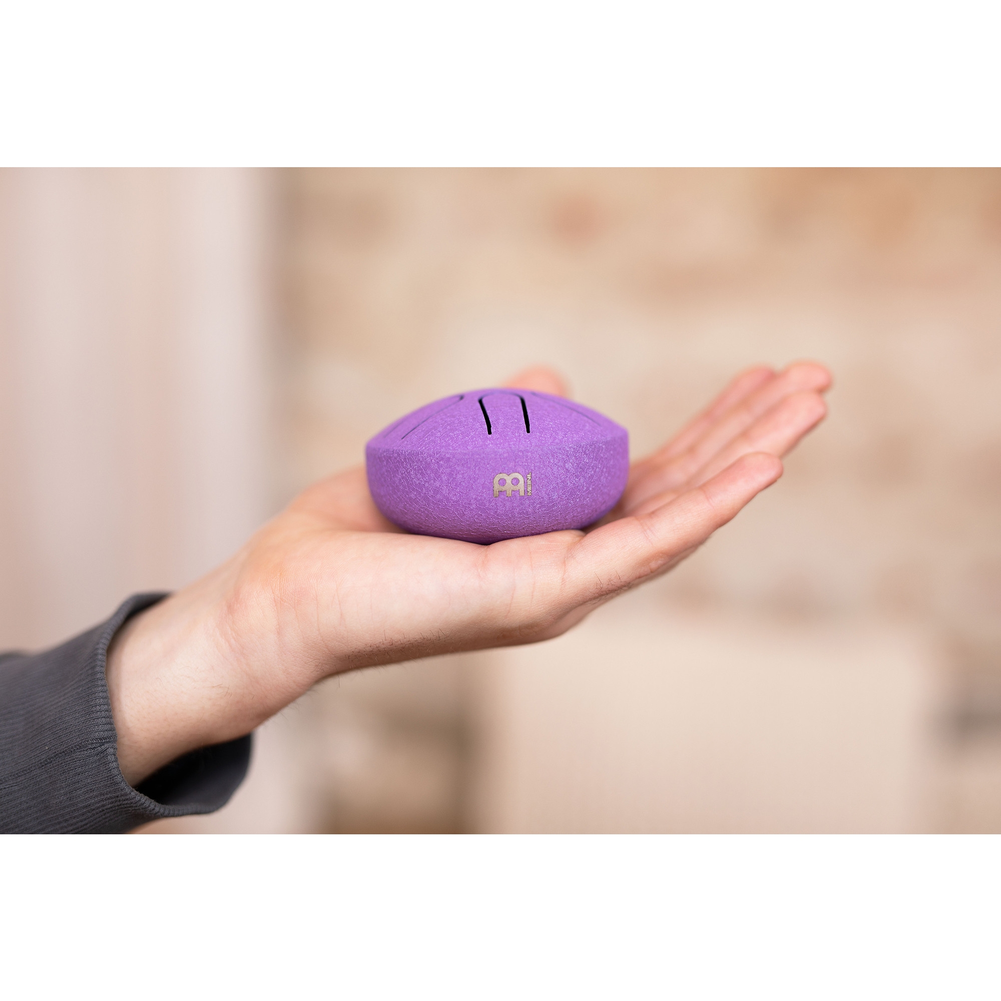 MEINL Sonic Energy Pocket Steel Tongue Drum A Dur, 6 Töne - Violett, Lotusblume / 3"/7,6 cm