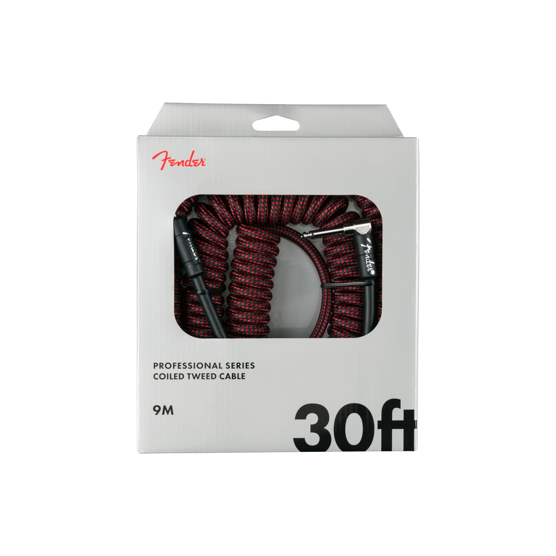 Fender Professional Coil Cable, 30', Red Tweed