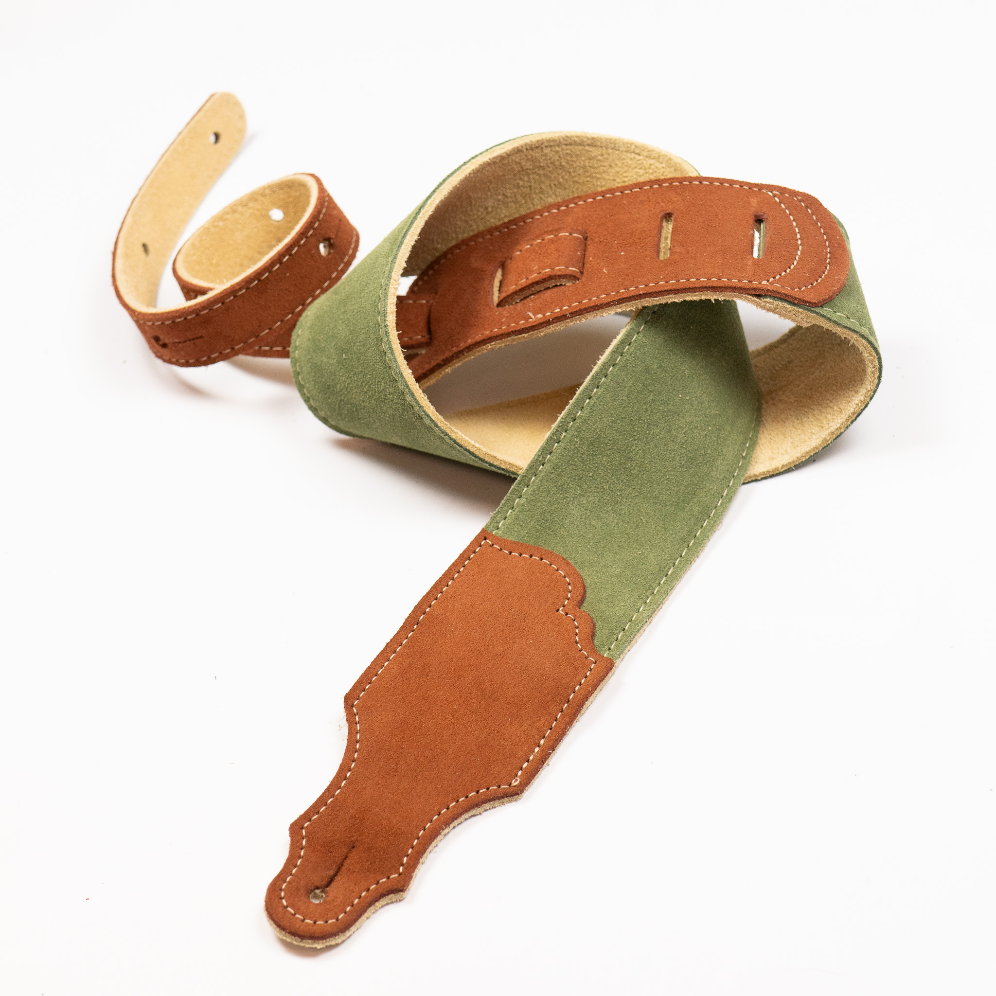 Franklin Guitar Strap Olive Suede