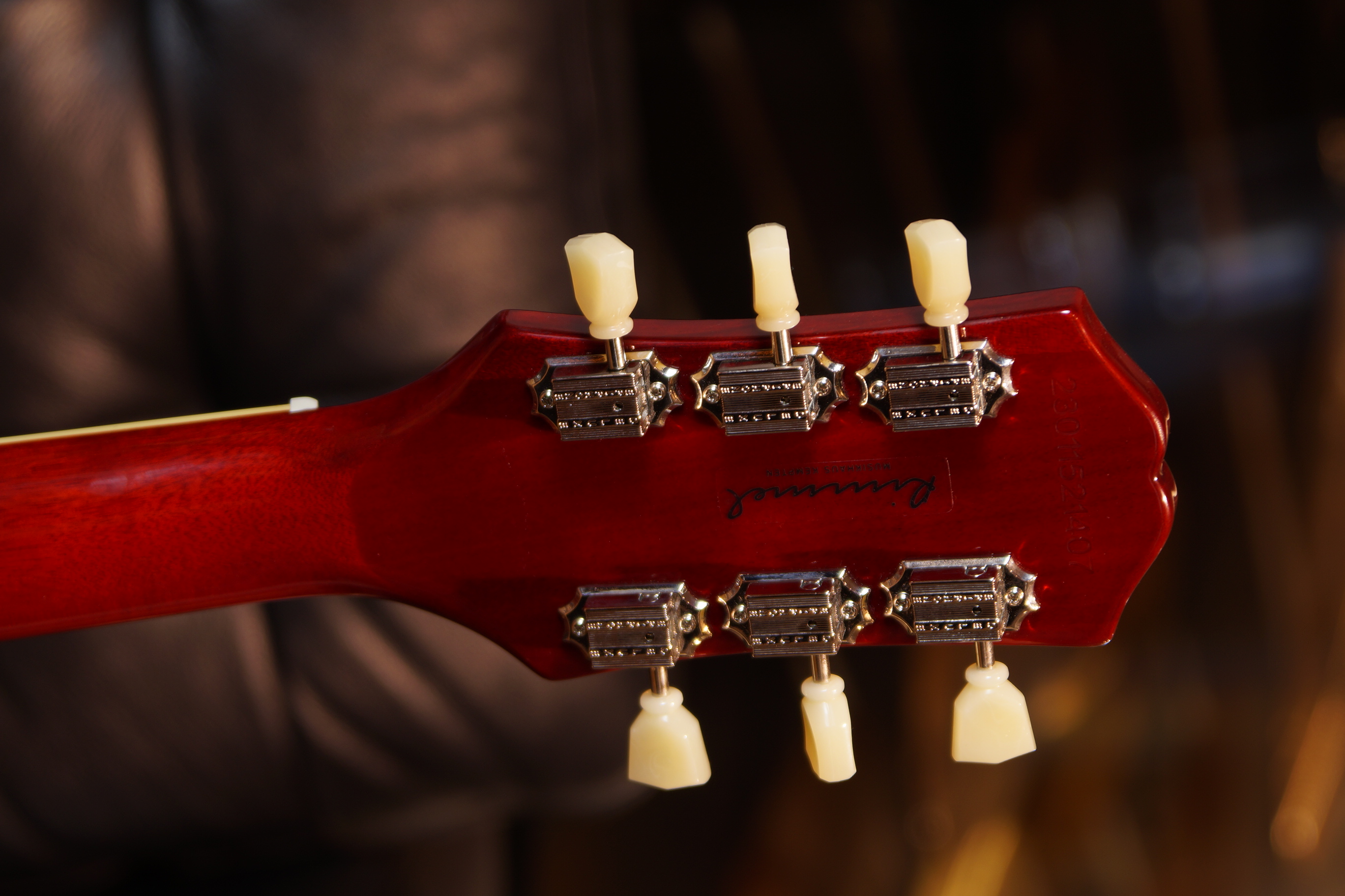 Epiphone Les Paul Standard 50s Vintage Sunburst - left handed - Umbau mit Les Trem - Inklusive Gigbag