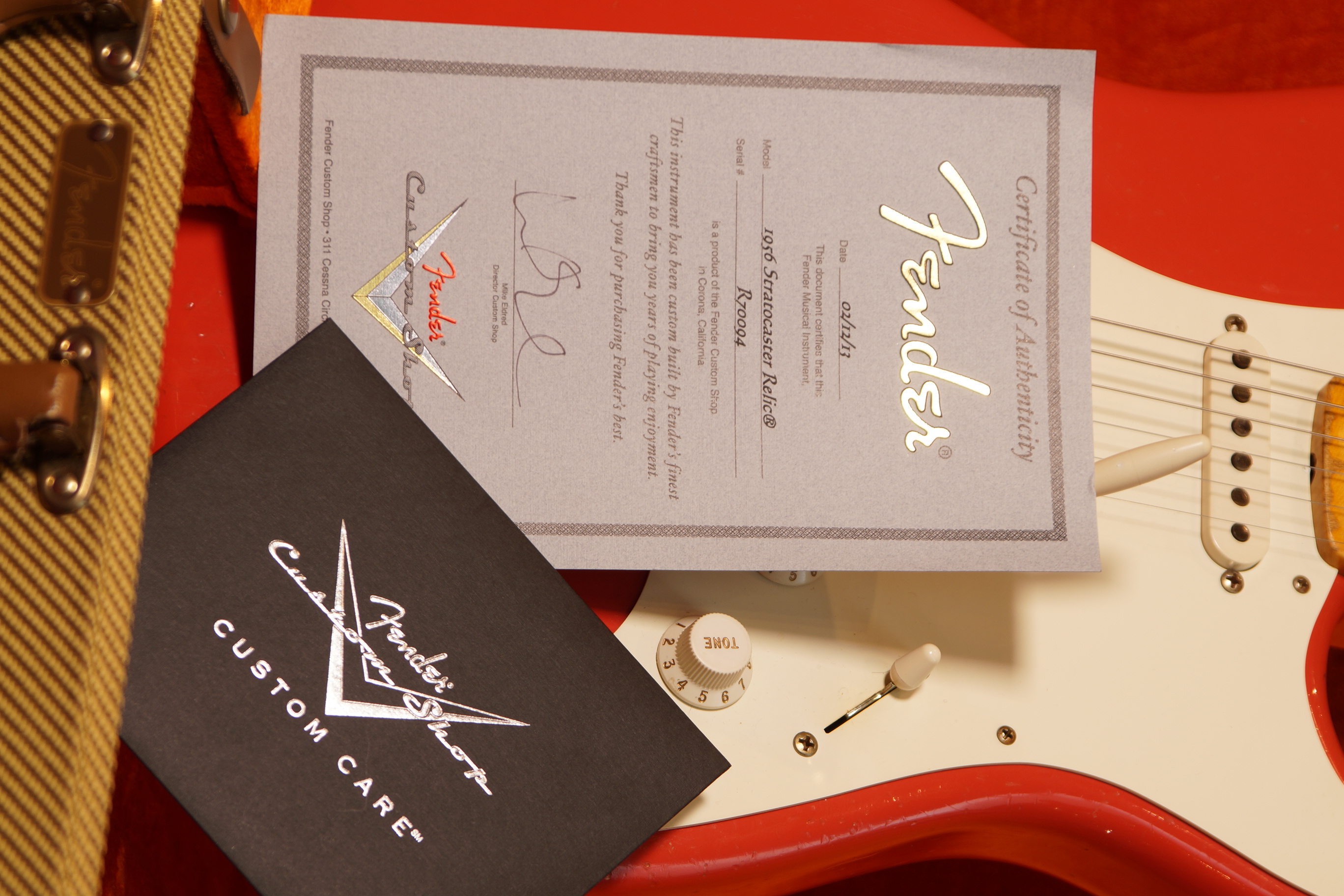 Fender Custom Shop Stratocaster 1956 Fiesta Red Relic BJ.2013 Gebraucht