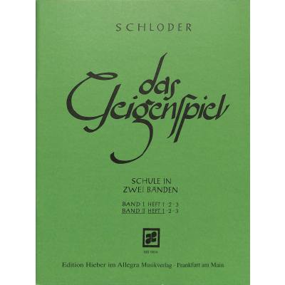 Schloder - Das Geigenspiel Band 2 Heft 1